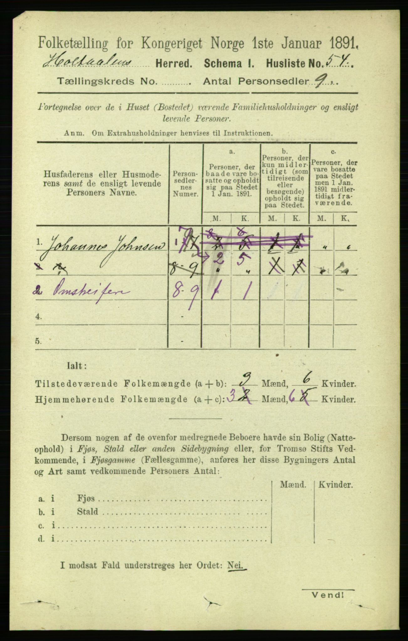 RA, 1891 census for 1645 Haltdalen, 1891, p. 69