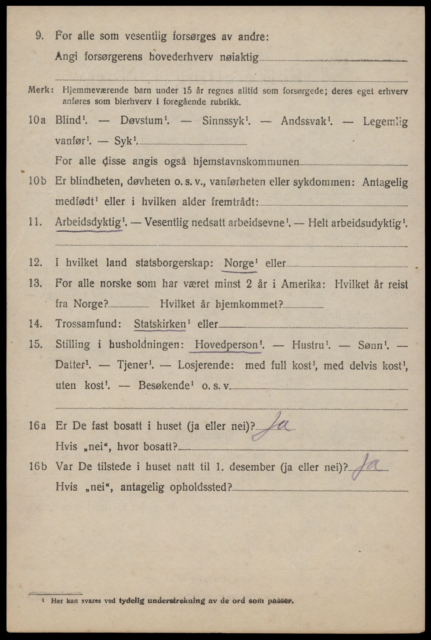 SAST, 1920 census for Strand, 1920, p. 7186