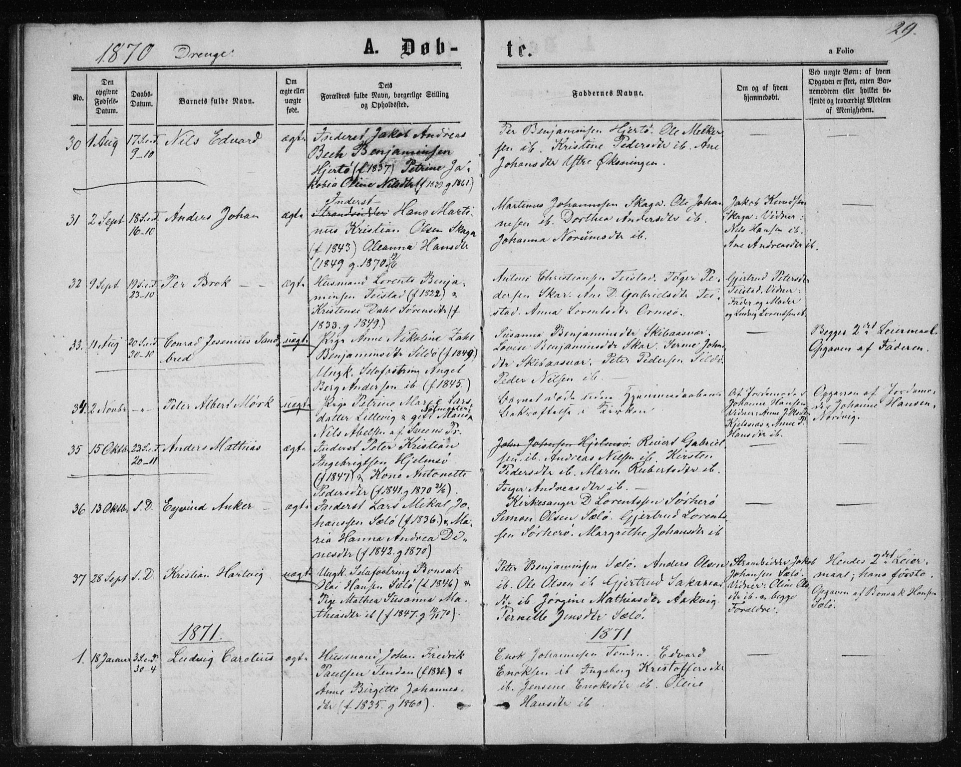 Ministerialprotokoller, klokkerbøker og fødselsregistre - Nordland, SAT/A-1459/834/L0505: Parish register (official) no. 834A03, 1862-1871, p. 29