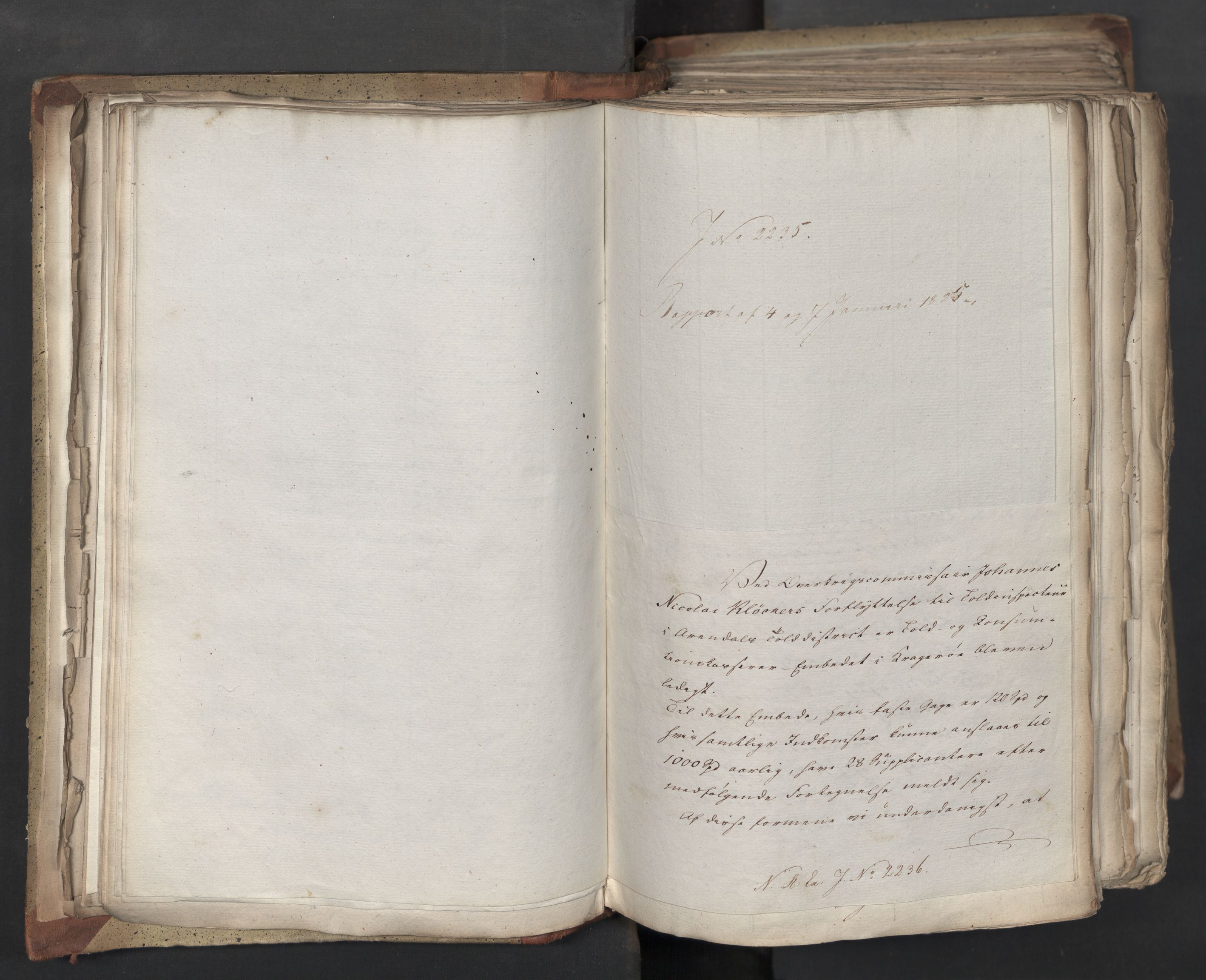 Statsrådsavdelingen i Stockholm, AV/RA-S-1003/D/Da/L0041: Regjeringsinnstillinger nr. 2204-2466, 1825, p. 84