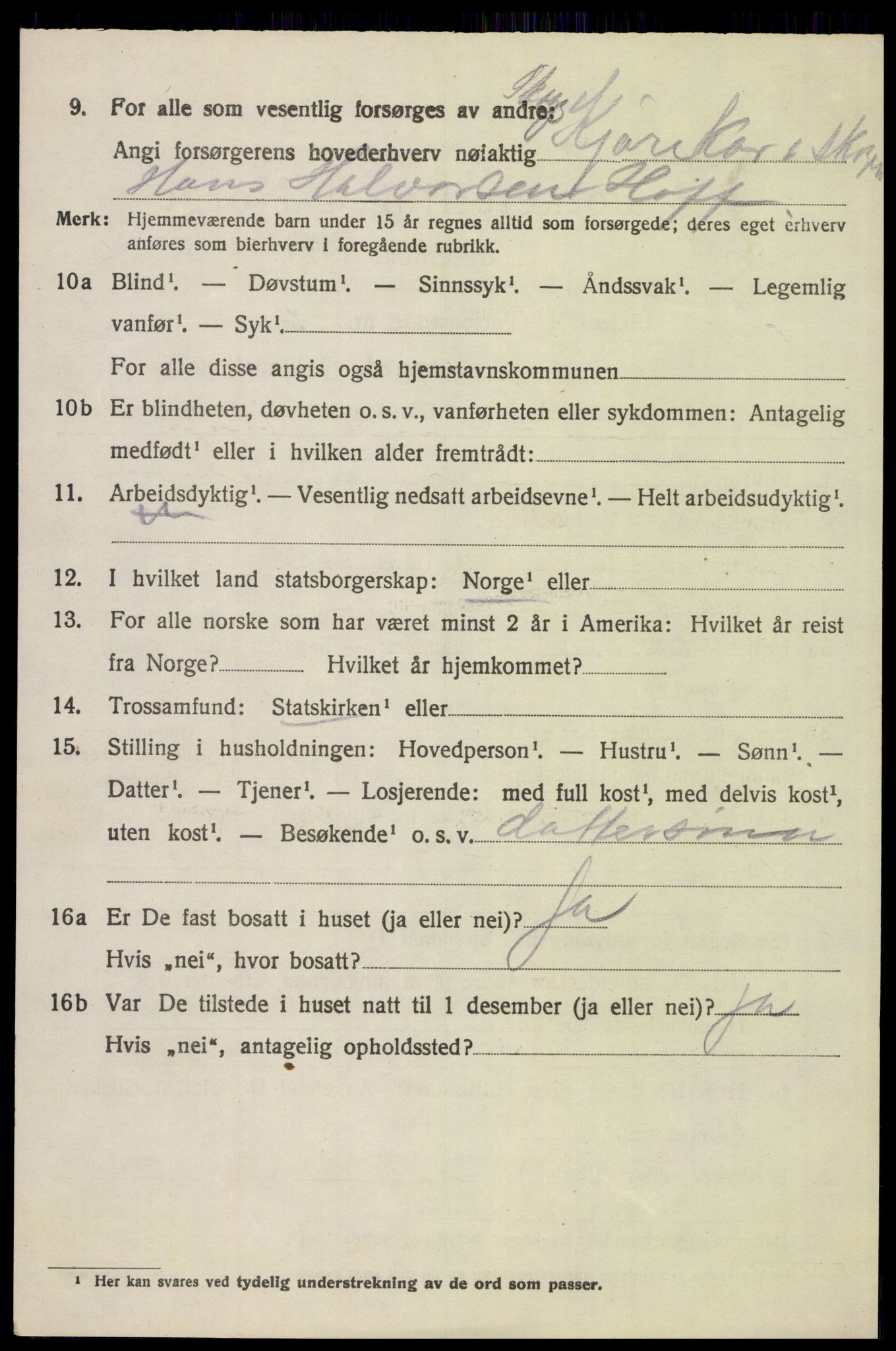 SAH, 1920 census for Åsnes, 1920, p. 4353