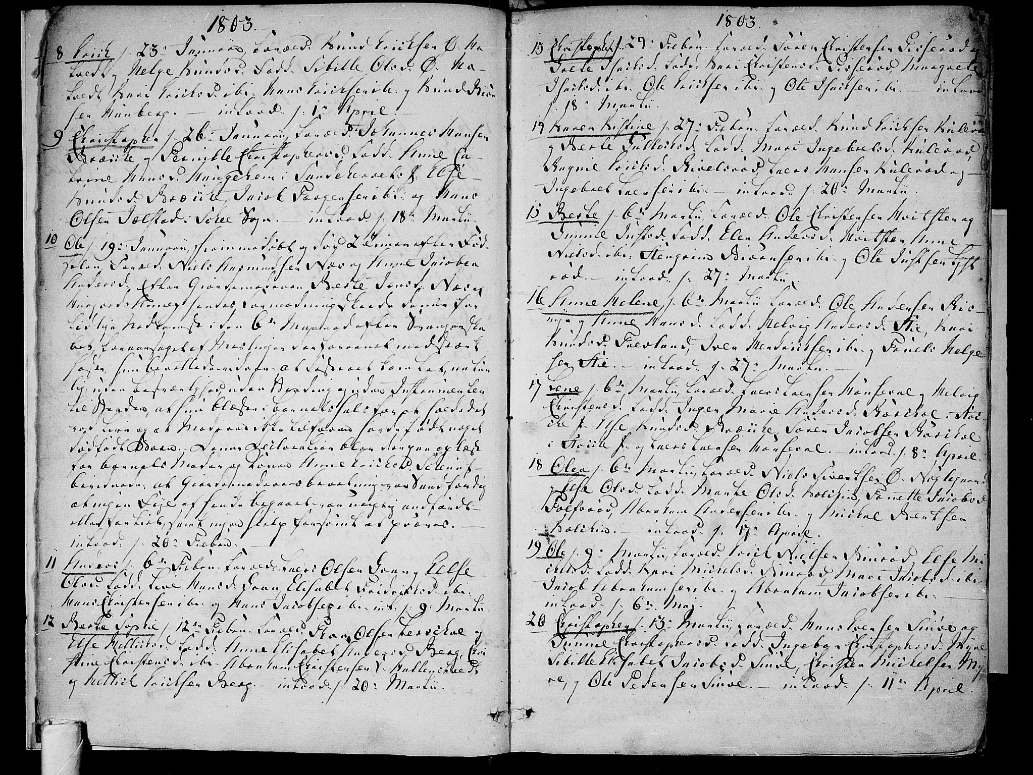 Andebu kirkebøker, AV/SAKO-A-336/F/Fa/L0003: Parish register (official) no. 3 /1, 1803-1828, p. 4-5