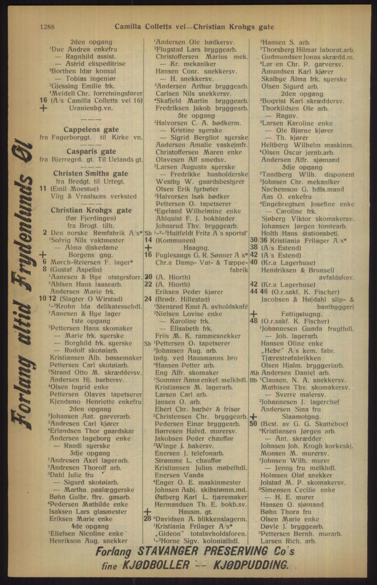 Kristiania/Oslo adressebok, PUBL/-, 1915, p. 1288