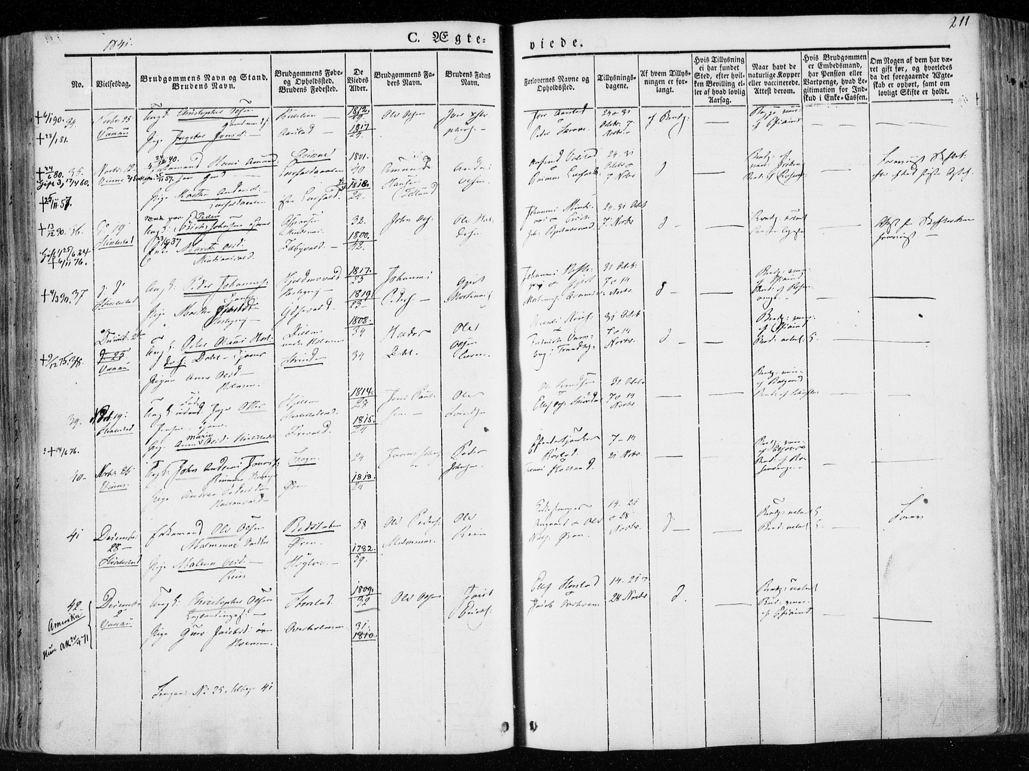 Ministerialprotokoller, klokkerbøker og fødselsregistre - Nord-Trøndelag, SAT/A-1458/723/L0239: Parish register (official) no. 723A08, 1841-1851, p. 211