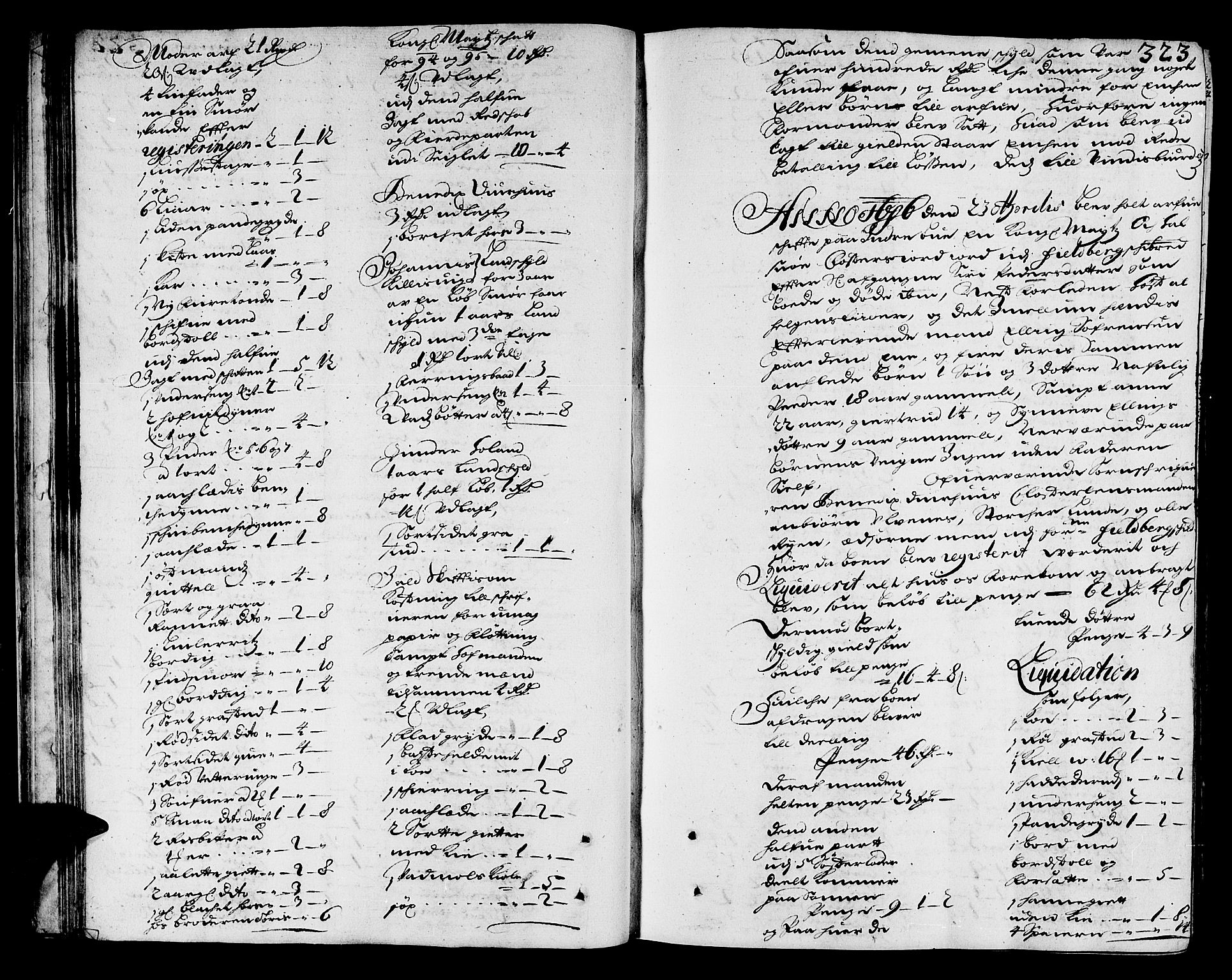 Sunnhordland sorenskrivar, AV/SAB-A-2401/1/H/Ha/Haa/L0002: Skifteprotokollar. Register på kort. Fol 290- ut, 1695-1699, p. 322b-323a