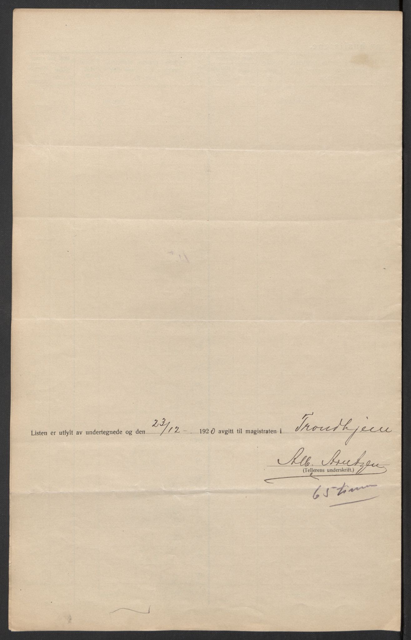 SAT, 1920 census for Trondheim, 1920, p. 157