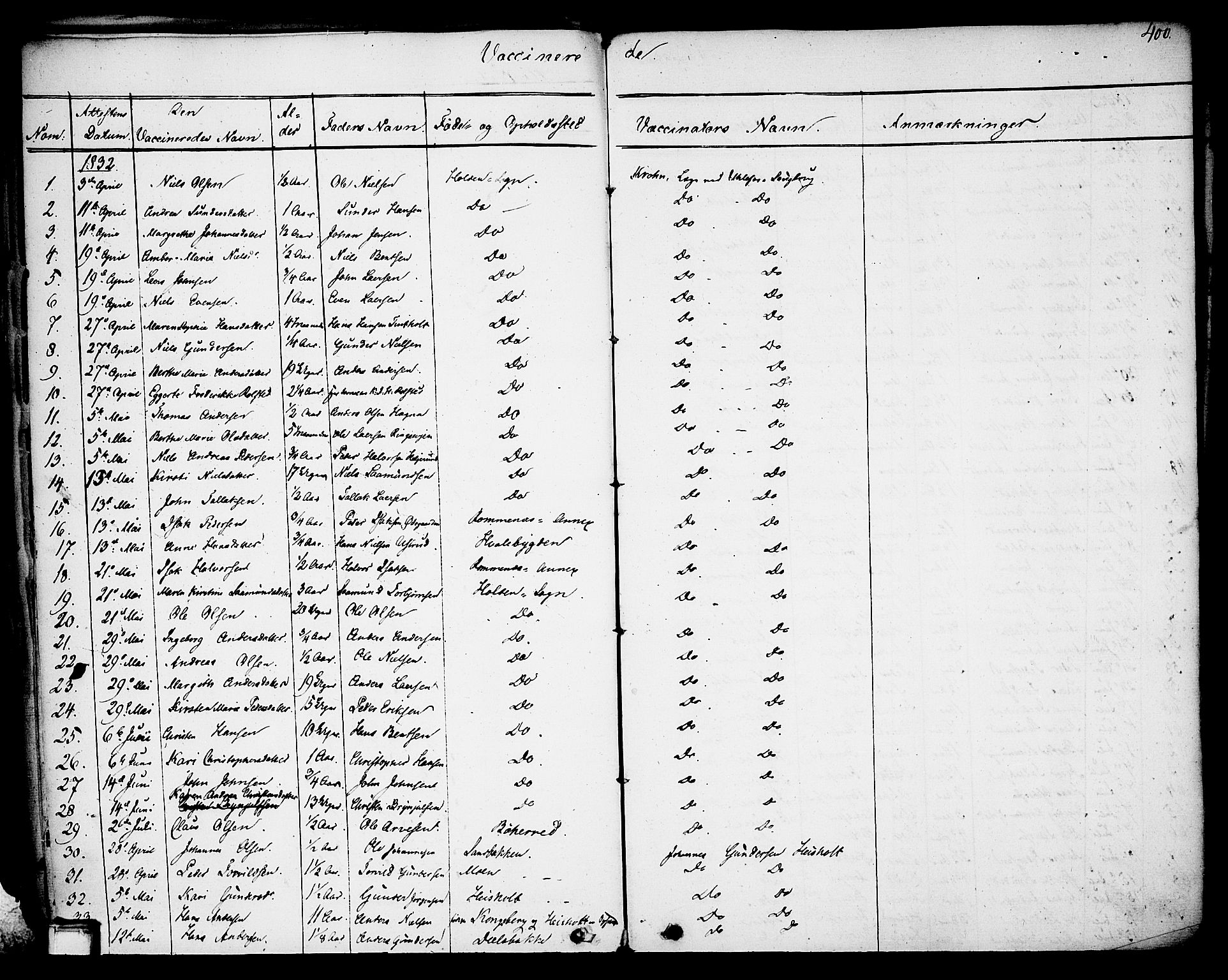 Holla kirkebøker, SAKO/A-272/F/Fa/L0004: Parish register (official) no. 4, 1830-1848, p. 400