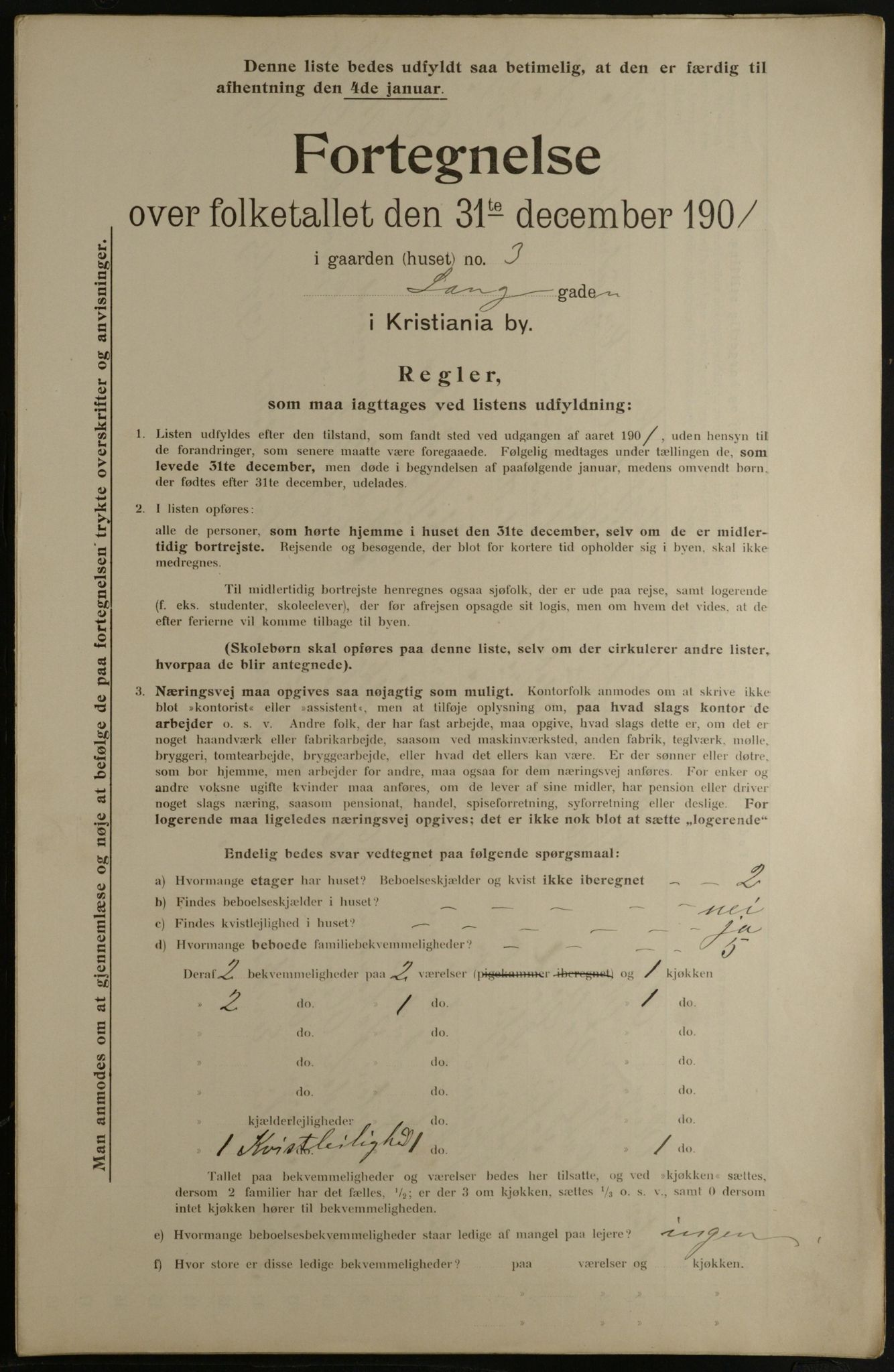 OBA, Municipal Census 1901 for Kristiania, 1901, p. 8704