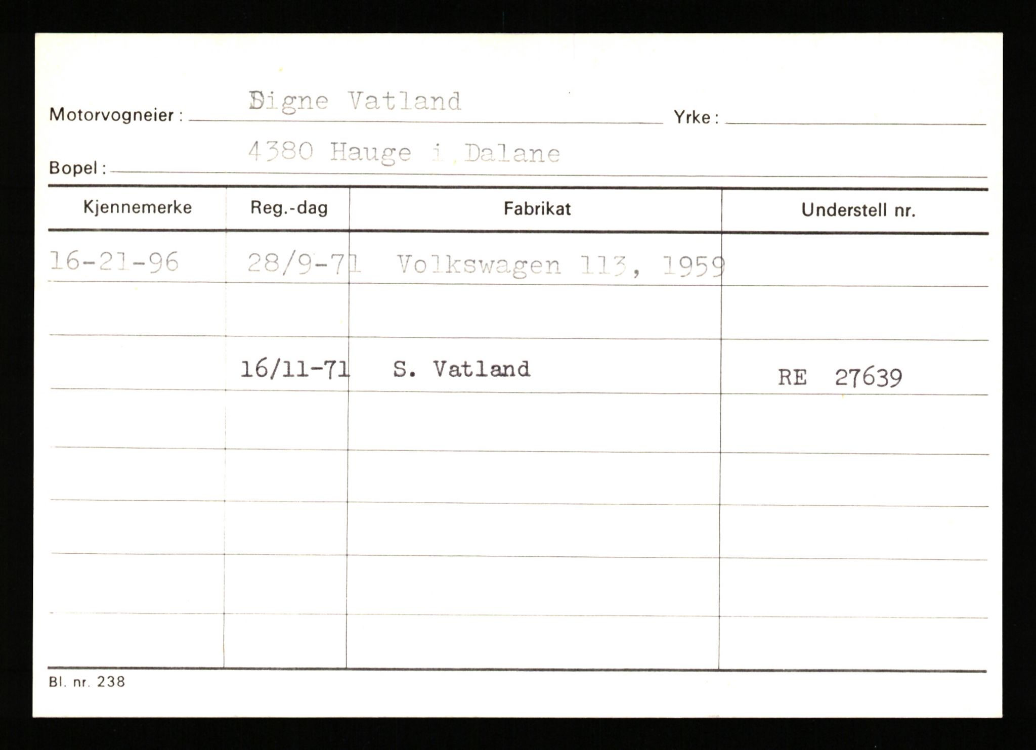 Stavanger trafikkstasjon, AV/SAST-A-101942/0/G/L0010: Registreringsnummer: 130000 - 239953, 1930-1971, p. 1093