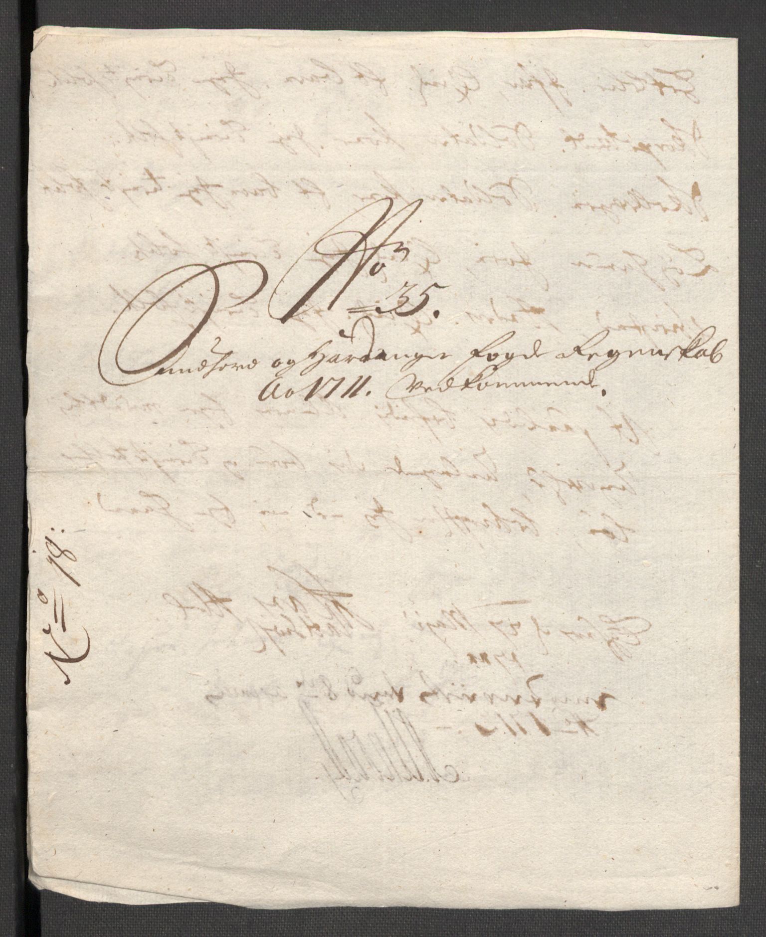 Rentekammeret inntil 1814, Reviderte regnskaper, Fogderegnskap, AV/RA-EA-4092/R48/L2987: Fogderegnskap Sunnhordland og Hardanger, 1711, p. 705