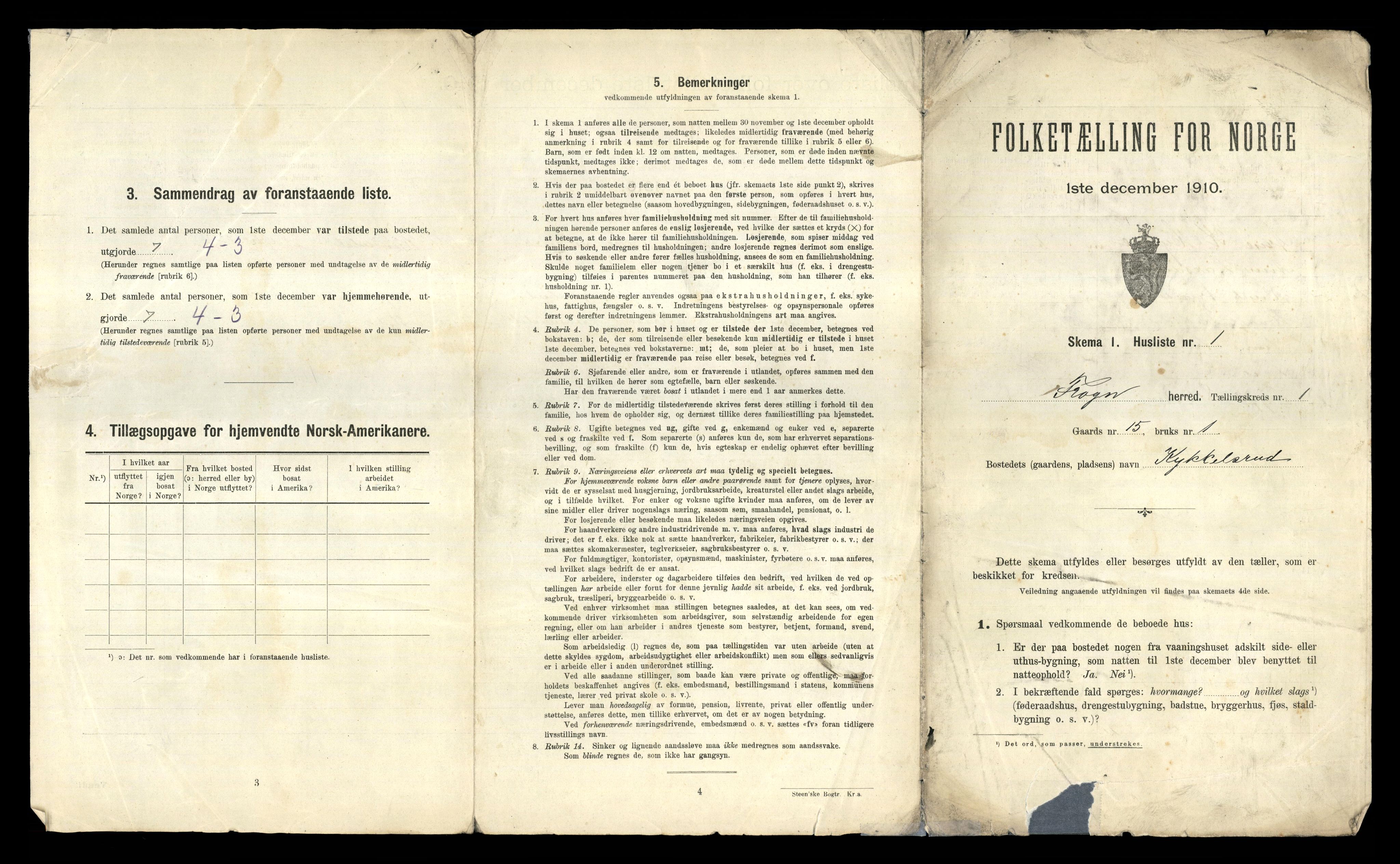 RA, 1910 census for Frogn, 1910, p. 22