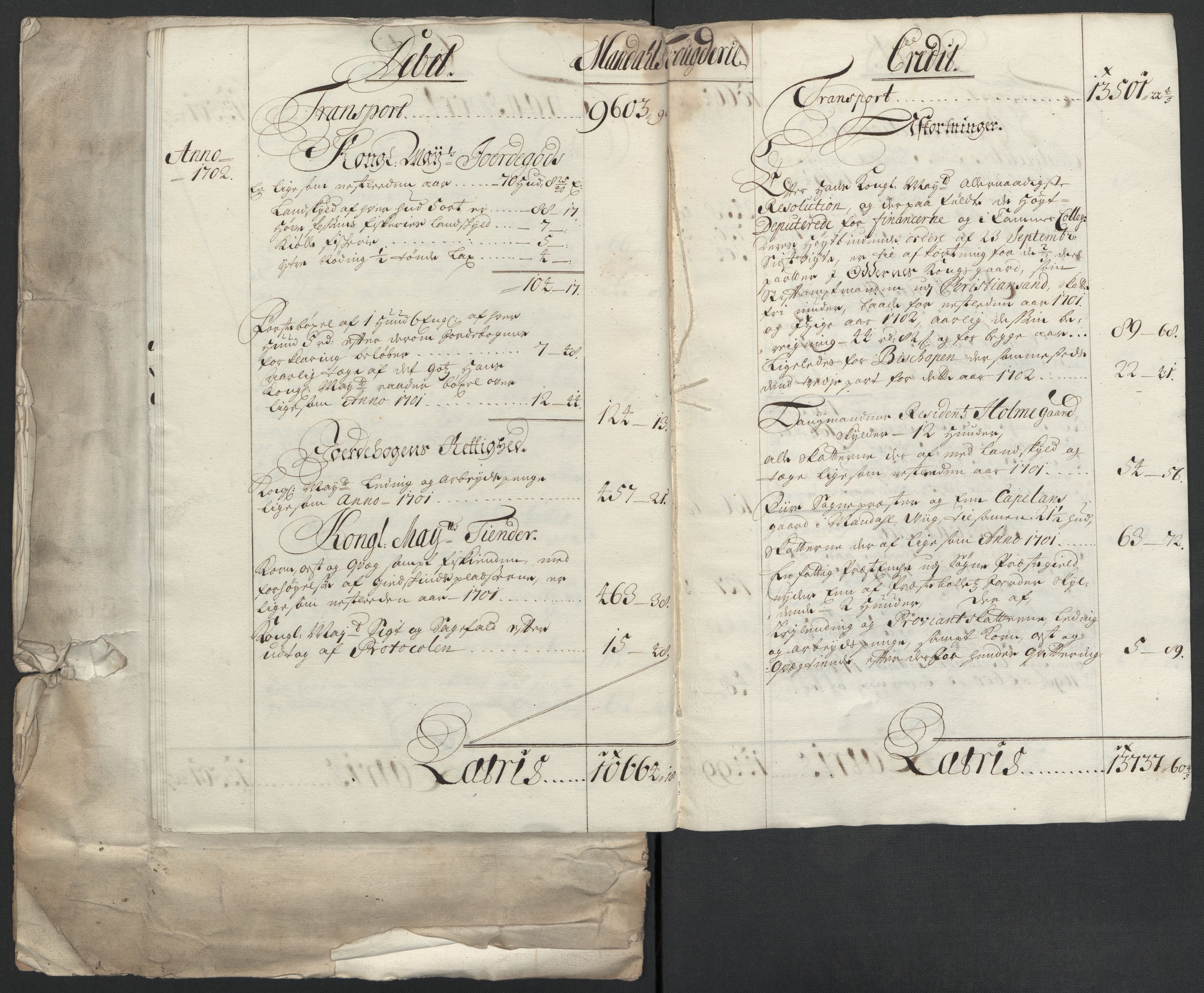 Rentekammeret inntil 1814, Reviderte regnskaper, Fogderegnskap, AV/RA-EA-4092/R43/L2549: Fogderegnskap Lista og Mandal, 1701-1702, p. 225