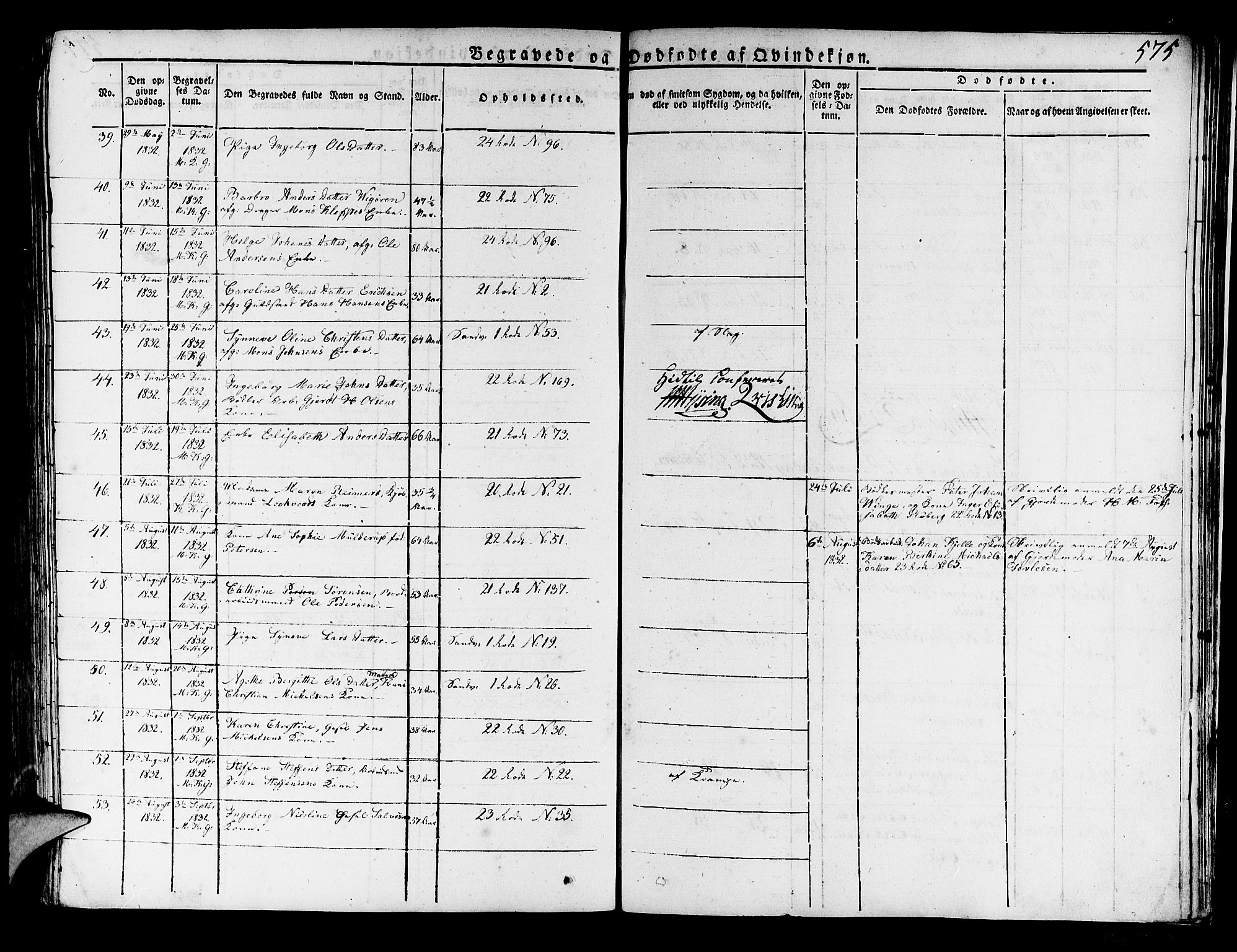 Korskirken sokneprestembete, SAB/A-76101/H/Haa/L0014: Parish register (official) no. A 14, 1823-1835, p. 575