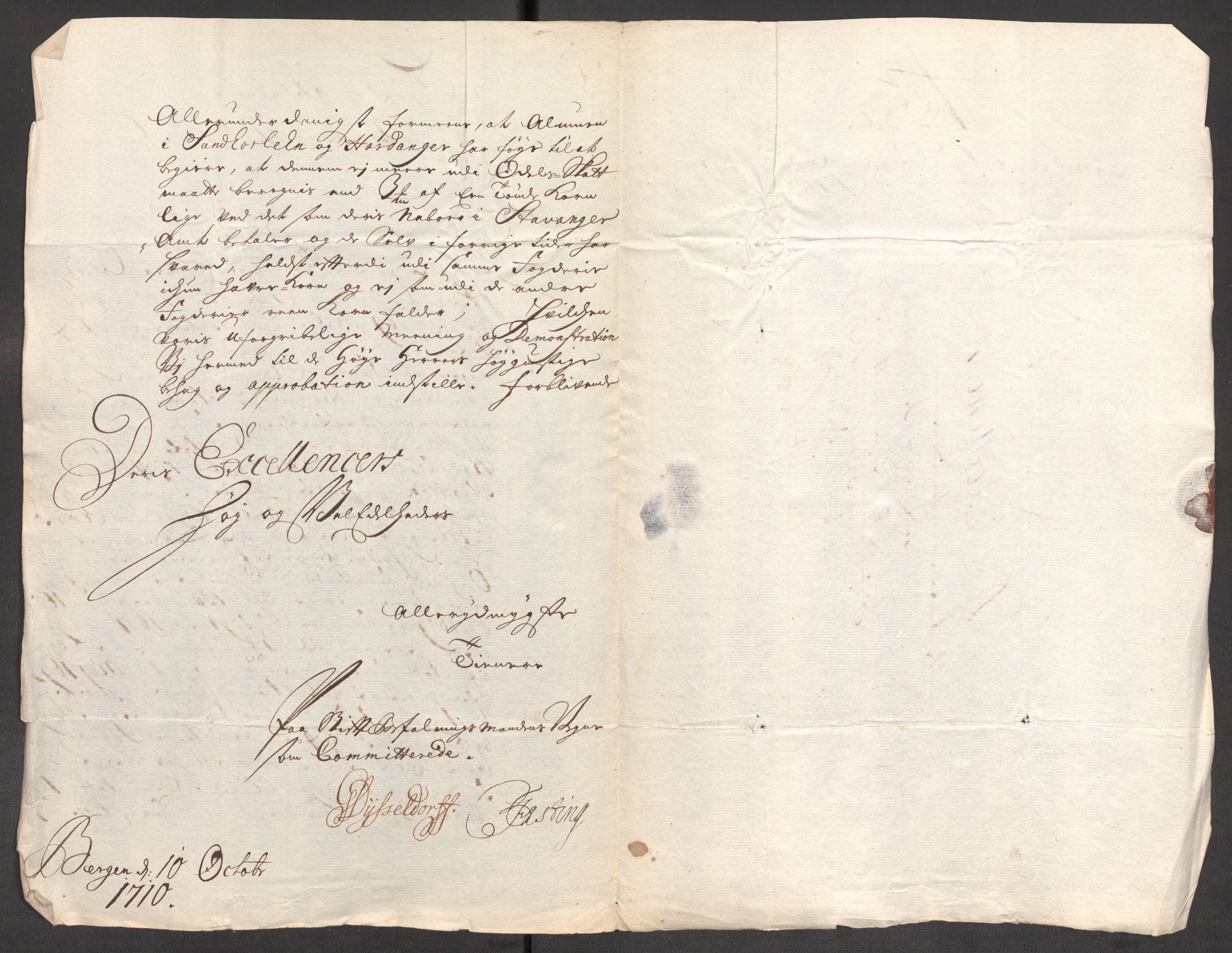 Rentekammeret inntil 1814, Reviderte regnskaper, Fogderegnskap, AV/RA-EA-4092/R48/L2986: Fogderegnskap Sunnhordland og Hardanger, 1709-1710, p. 324