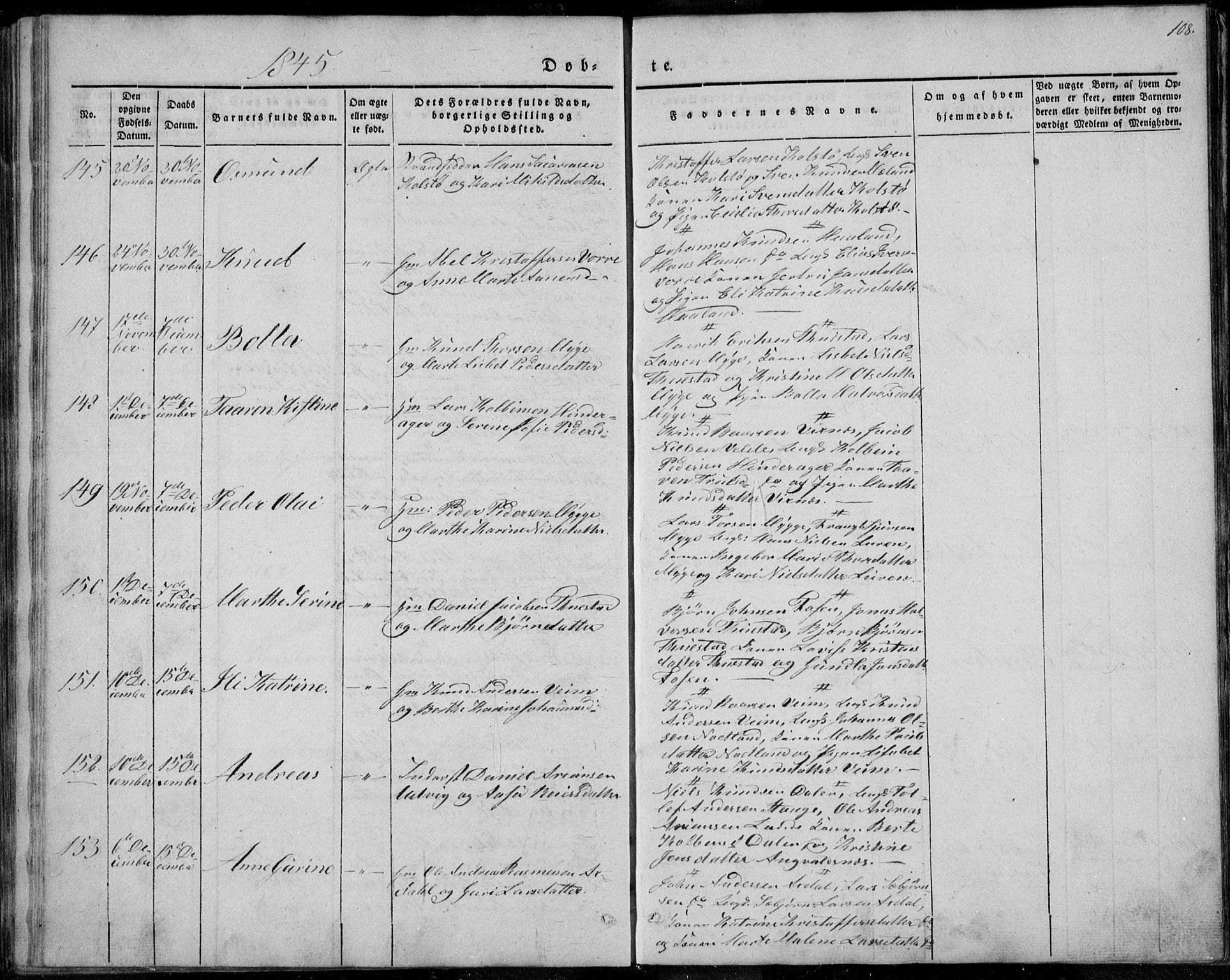 Avaldsnes sokneprestkontor, AV/SAST-A -101851/H/Ha/Haa/L0006: Parish register (official) no. A 6, 1839-1847, p. 108