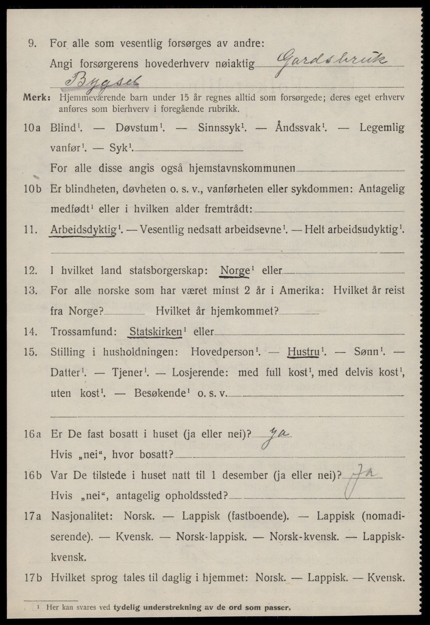 SAT, 1920 census for Å, 1920, p. 3357