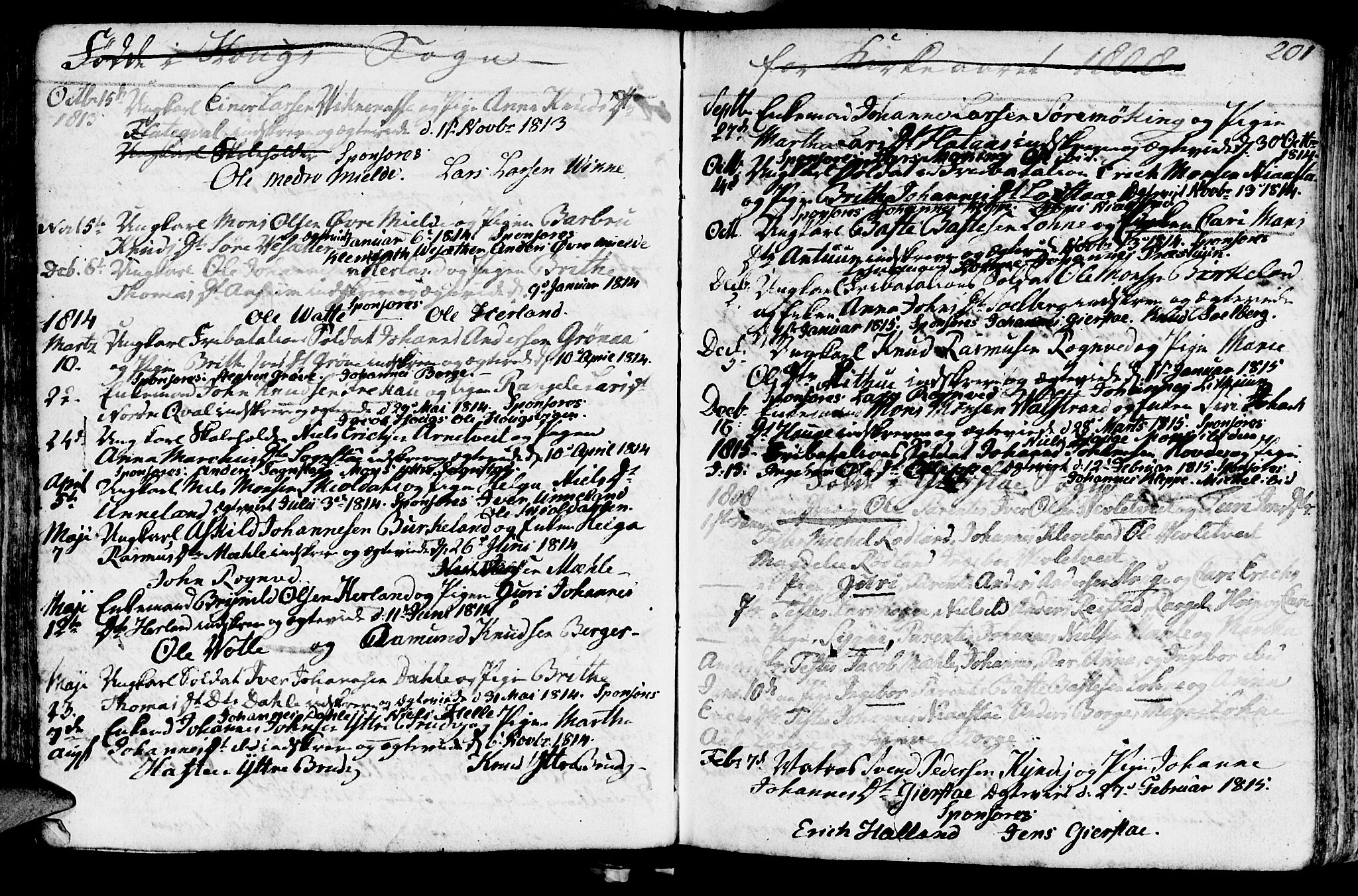 Haus sokneprestembete, AV/SAB-A-75601/H/Haa: Parish register (official) no. A 11, 1796-1816, p. 201