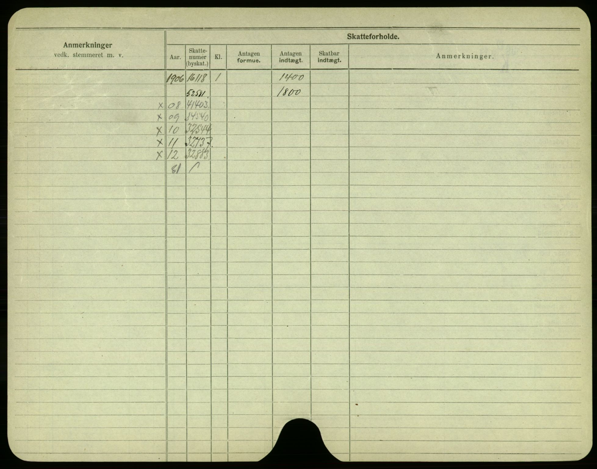 Oslo folkeregister, Registerkort, SAO/A-11715/F/Fa/Fac/L0005: Menn, 1906-1914, p. 901b