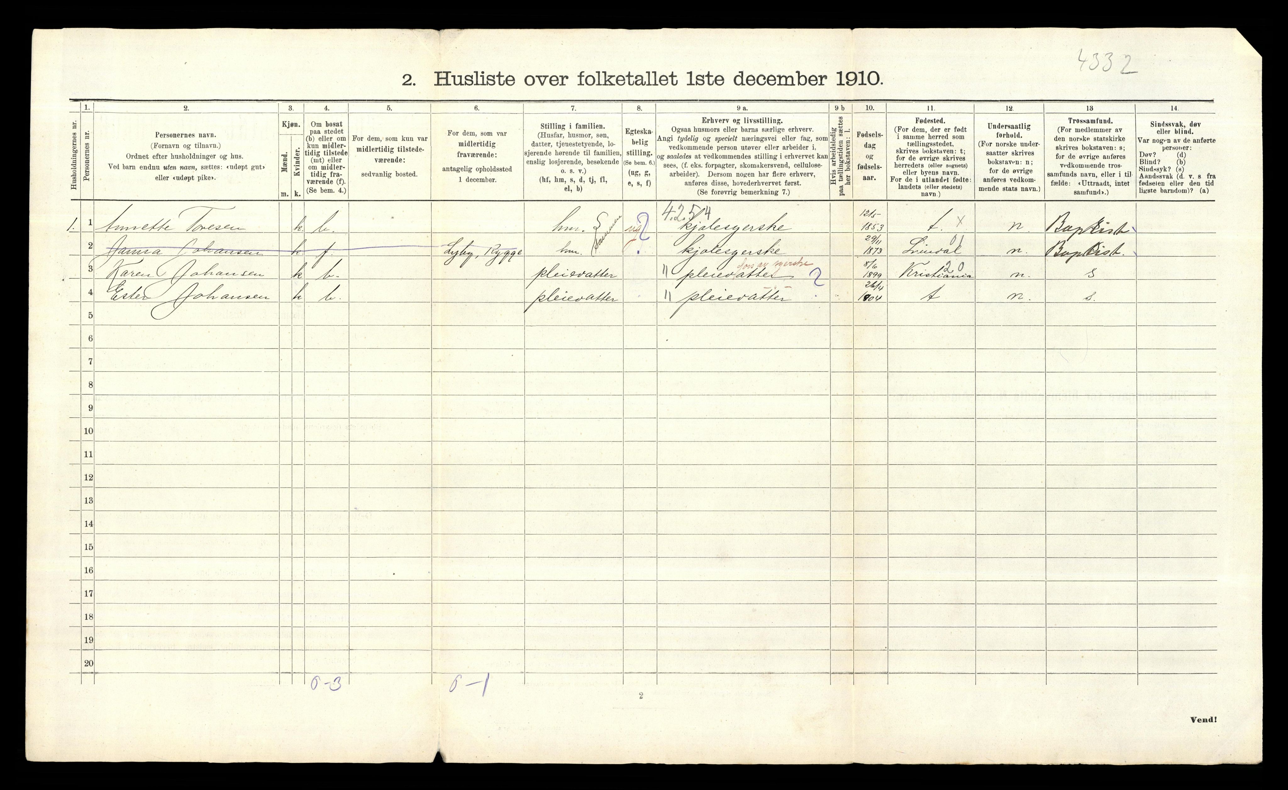 RA, 1910 census for Rygge, 1910, p. 39