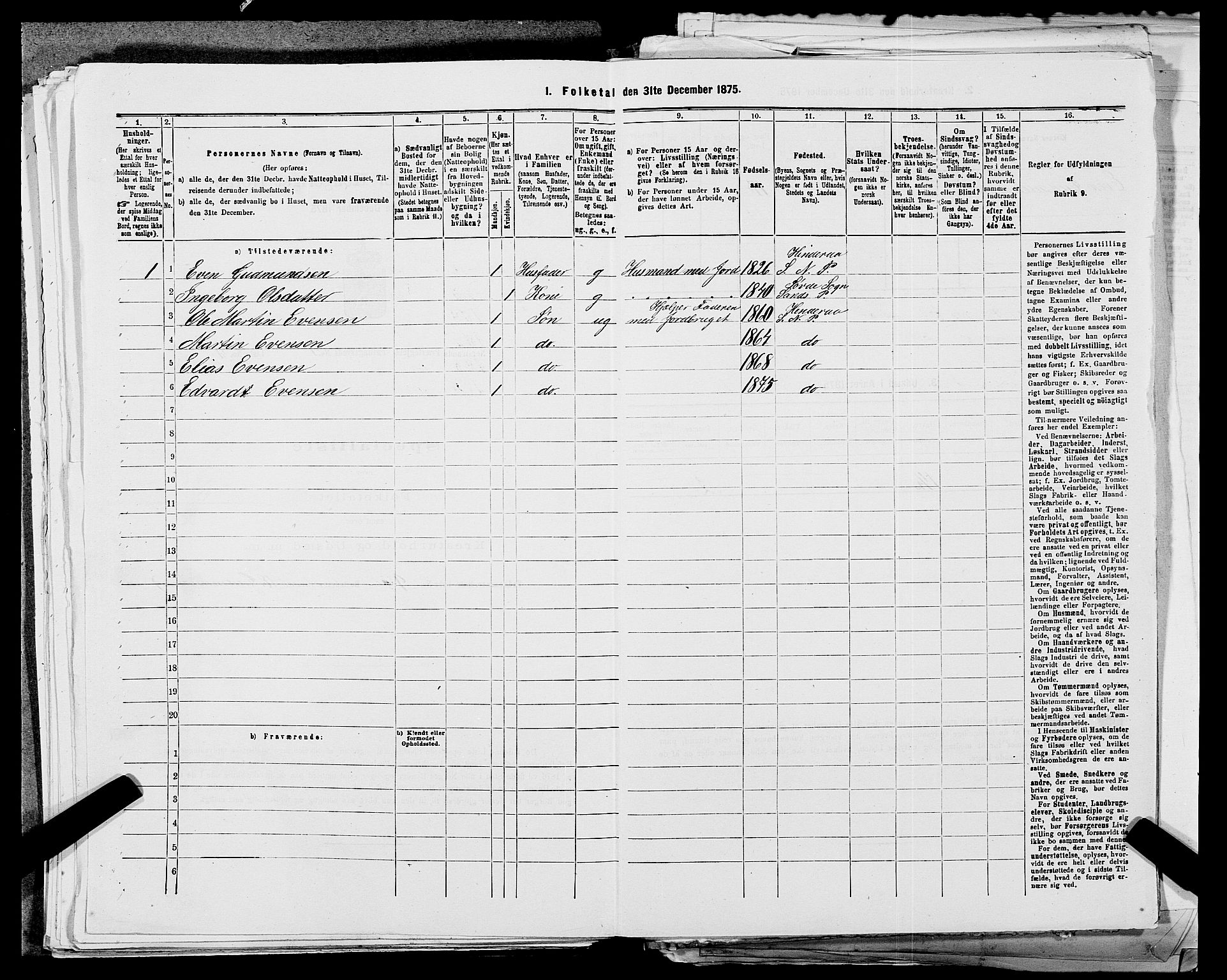 SAST, 1875 census for 1139P Nedstrand, 1875, p. 130