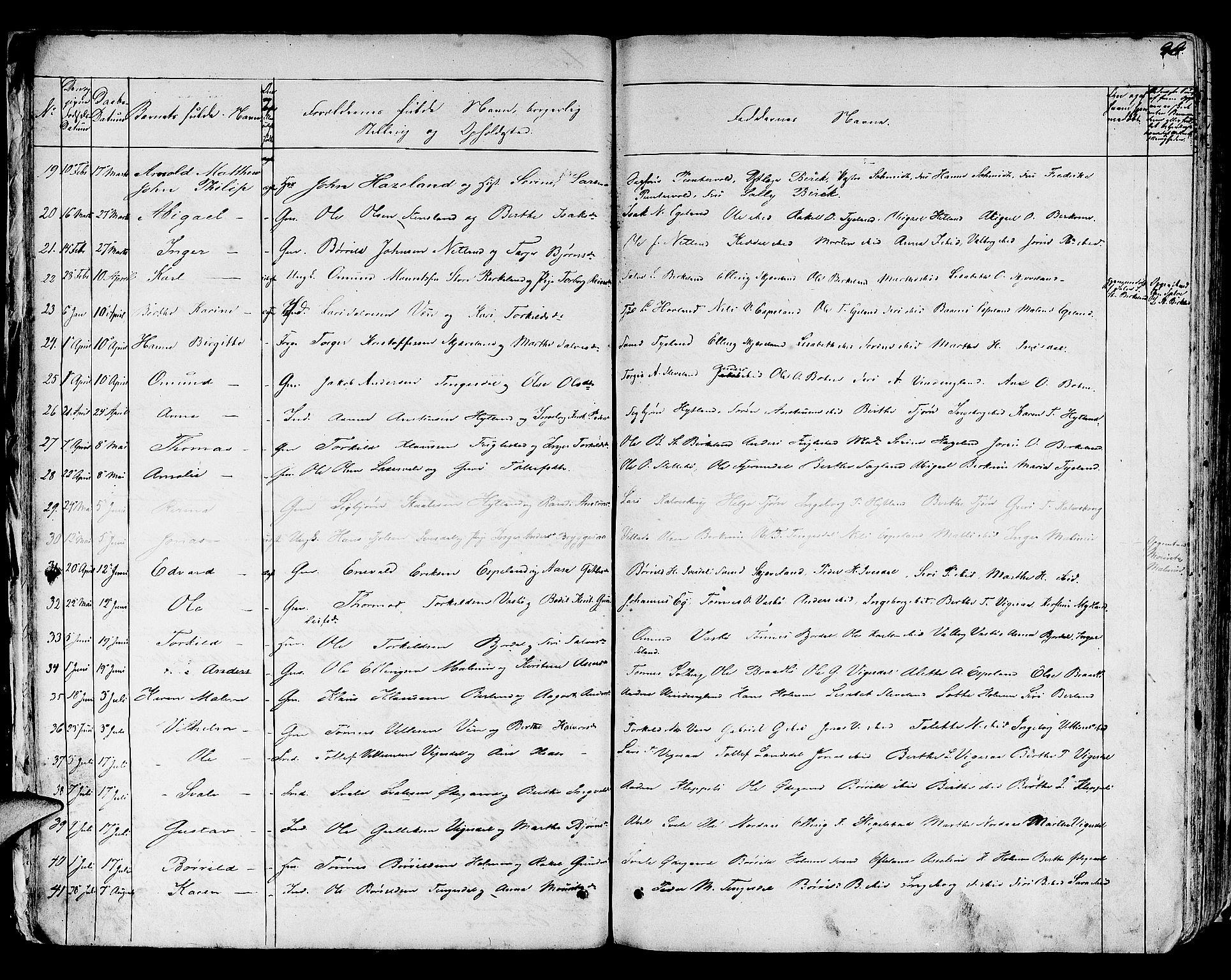 Helleland sokneprestkontor, AV/SAST-A-101810: Parish register (copy) no. B 3, 1847-1886, p. 30