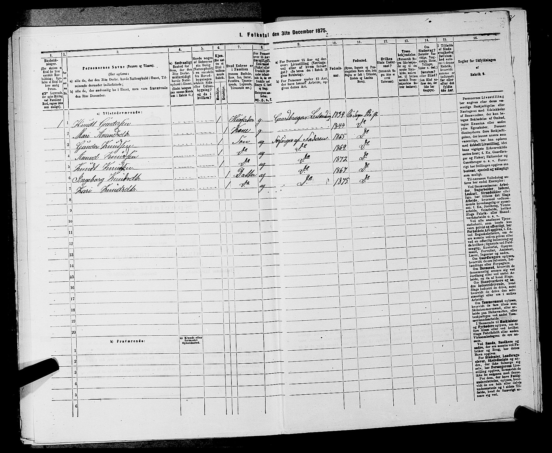 SAKO, 1875 census for 0821P Bø, 1875, p. 412