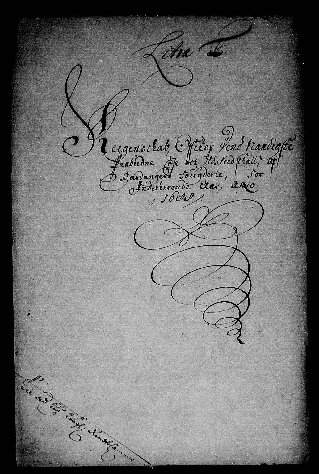 Rentekammeret inntil 1814, Reviderte regnskaper, Stiftamtstueregnskaper, Bergen stiftamt, RA/EA-6043/R/Rc/L0088: Bergen stiftamt, 1688