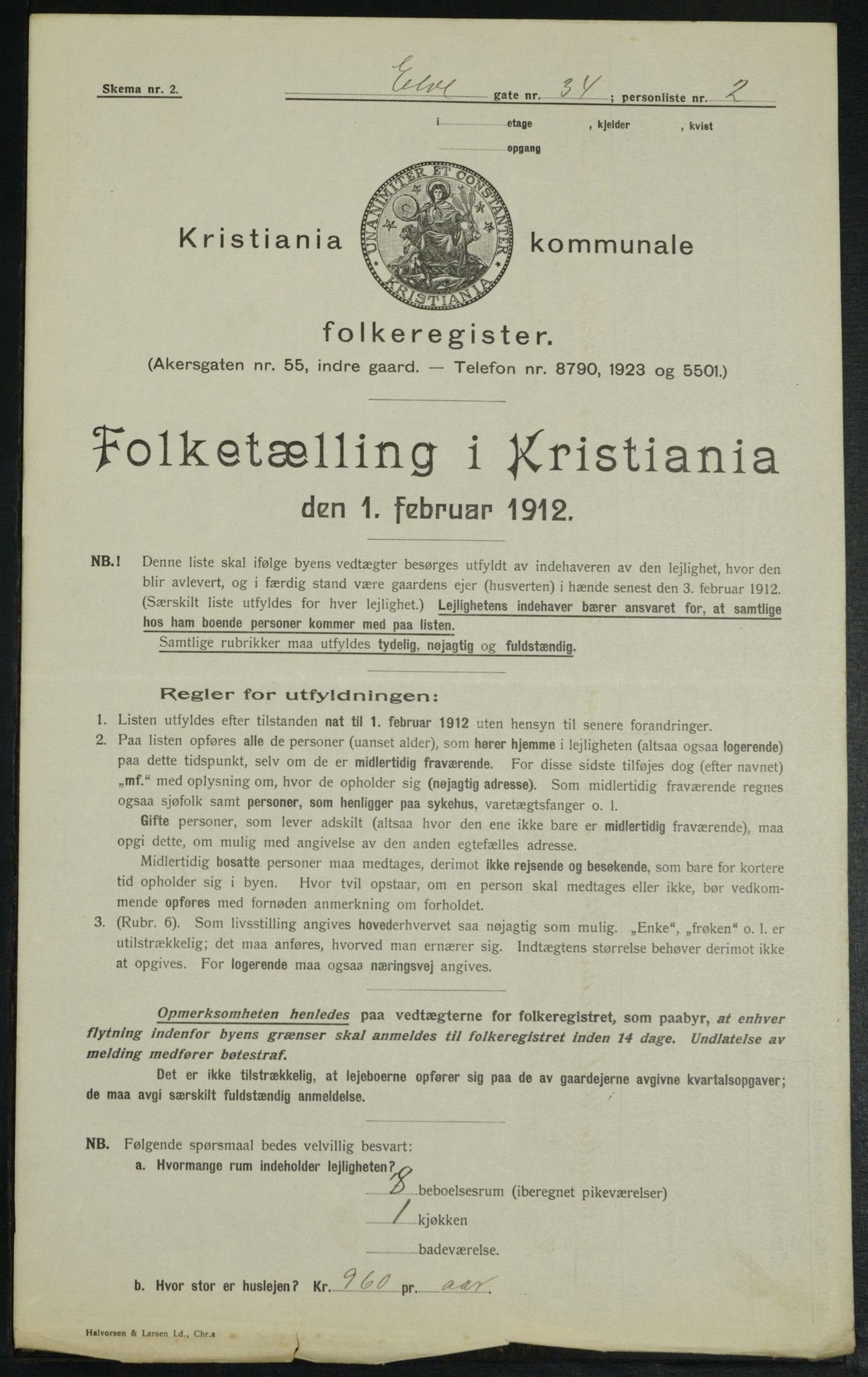 OBA, Municipal Census 1914 for Kristiania, 1914, p. 21177