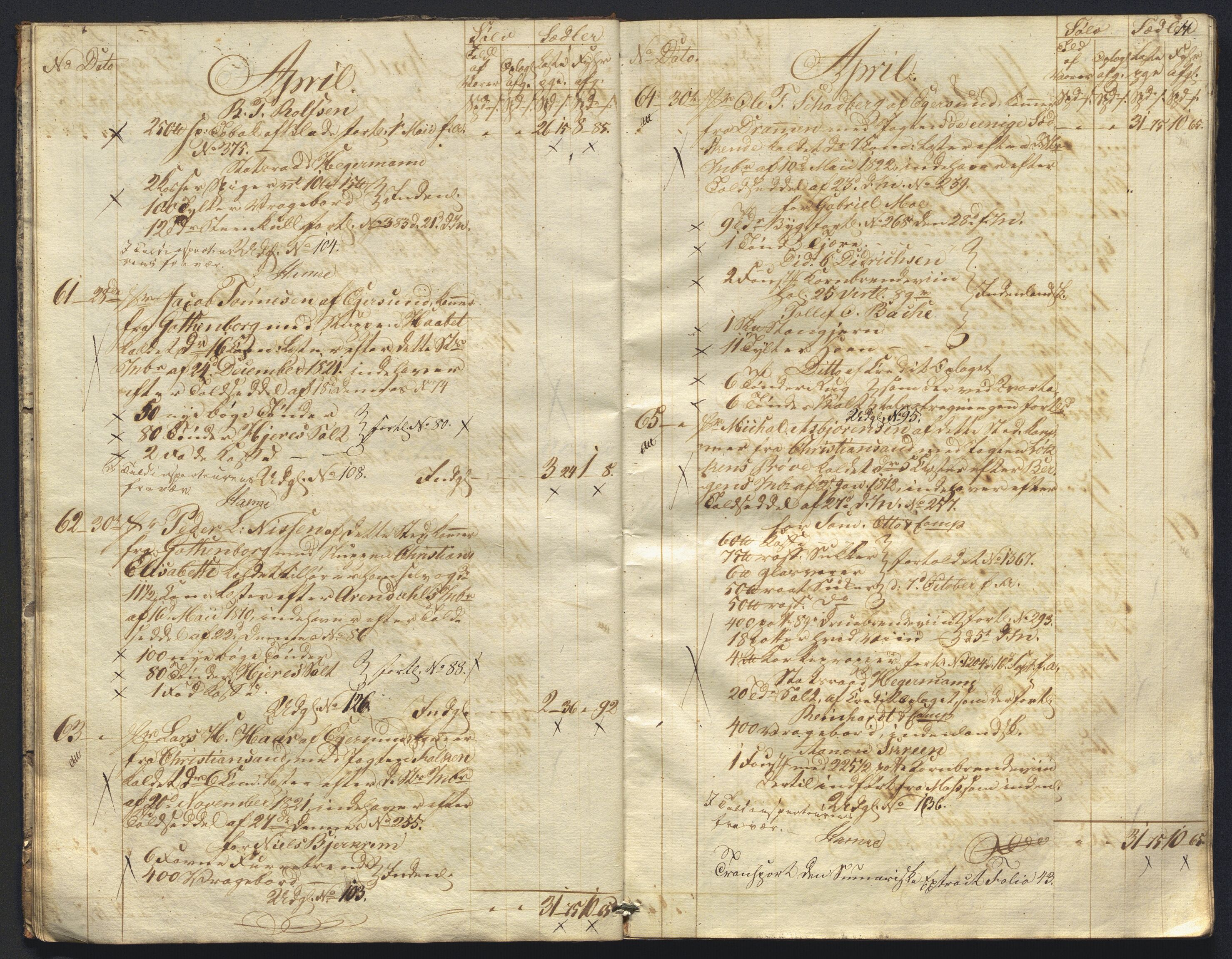 Revisjonsdepartementet, 2. revisjonskontor, AV/RA-S-1115/E/E015/L0059: Egersund: Tollbok, 1825, p. 10b-11a