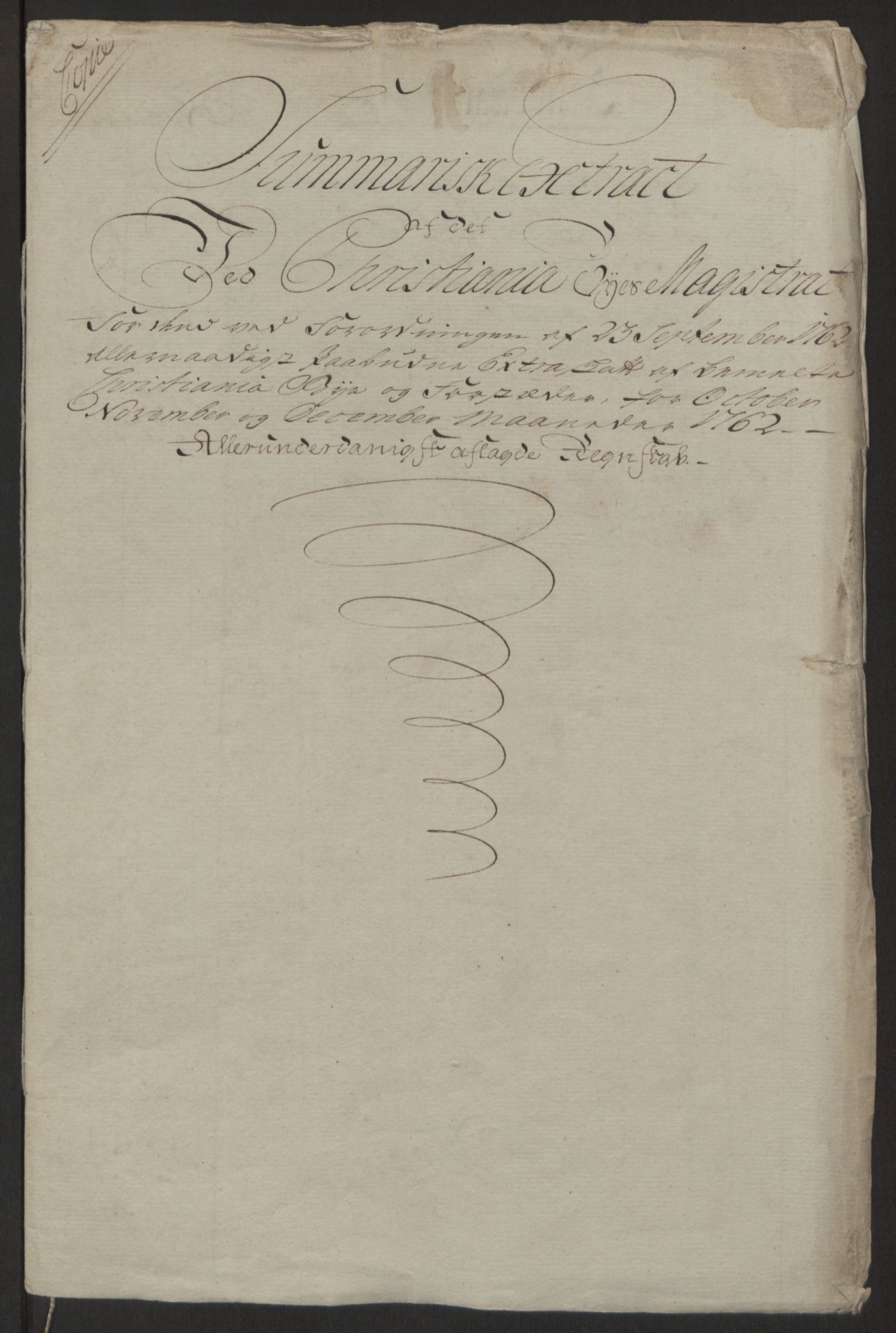 Rentekammeret inntil 1814, Reviderte regnskaper, Byregnskaper, AV/RA-EA-4066/R/Re/L0071/0001: [E13] Kontribusjonsregnskap / Ekstraskatt, 1762, p. 9