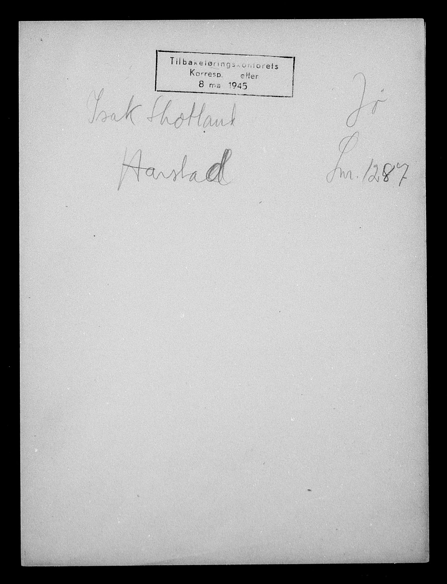 Justisdepartementet, Tilbakeføringskontoret for inndratte formuer, AV/RA-S-1564/H/Hc/Hcb/L0916: --, 1945-1947, p. 5