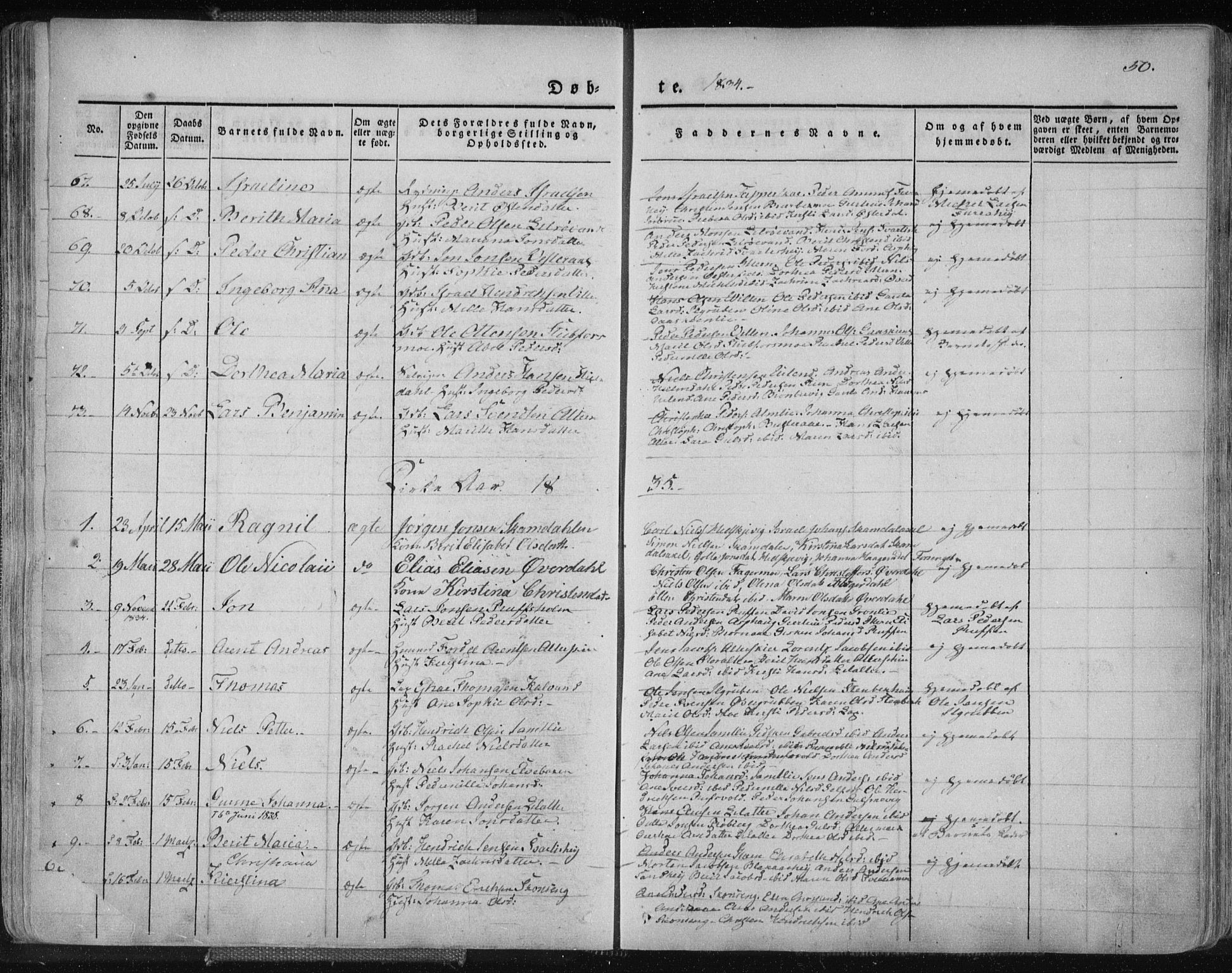 Ministerialprotokoller, klokkerbøker og fødselsregistre - Nordland, SAT/A-1459/827/L0390: Parish register (official) no. 827A02, 1826-1841, p. 50