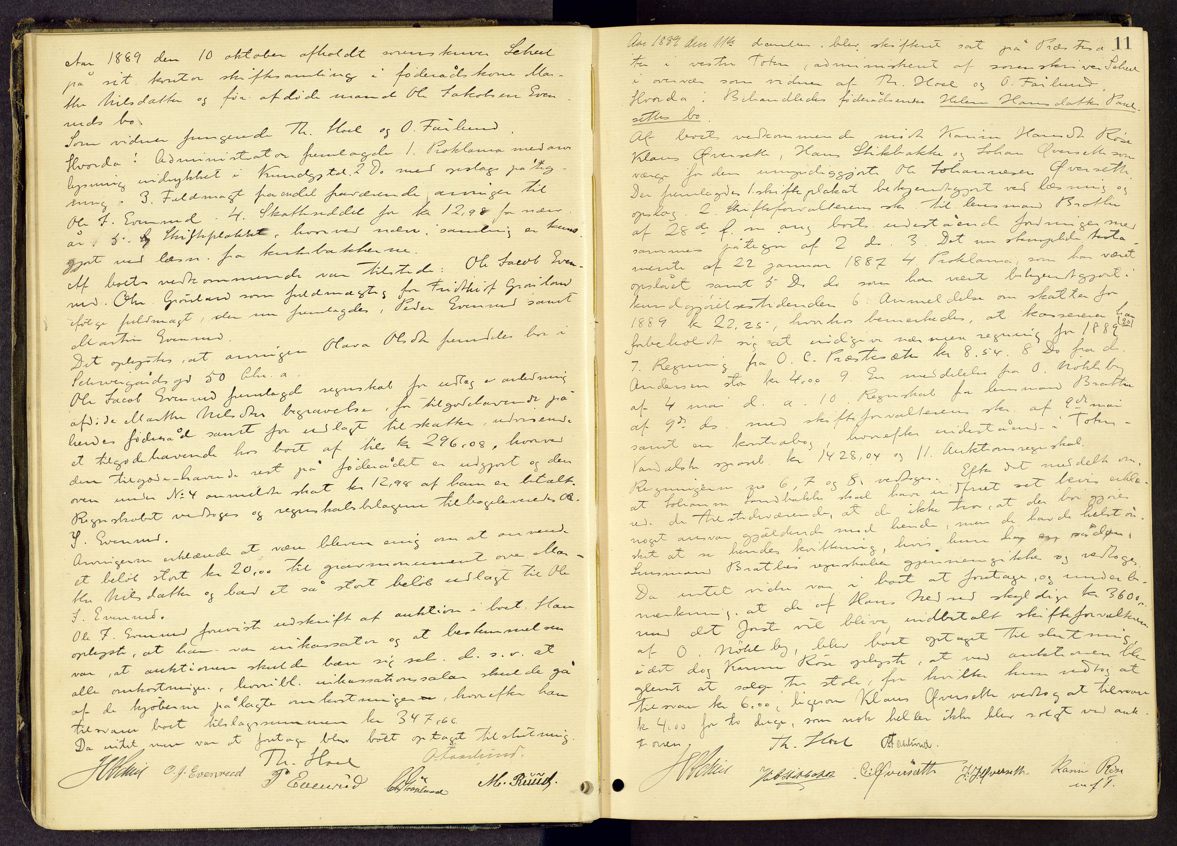 Toten tingrett, AV/SAH-TING-006/J/Jf/L0006: Skifteregistreringsprotokoll - Vestre Toten, 1888-1903, p. 10b-11a