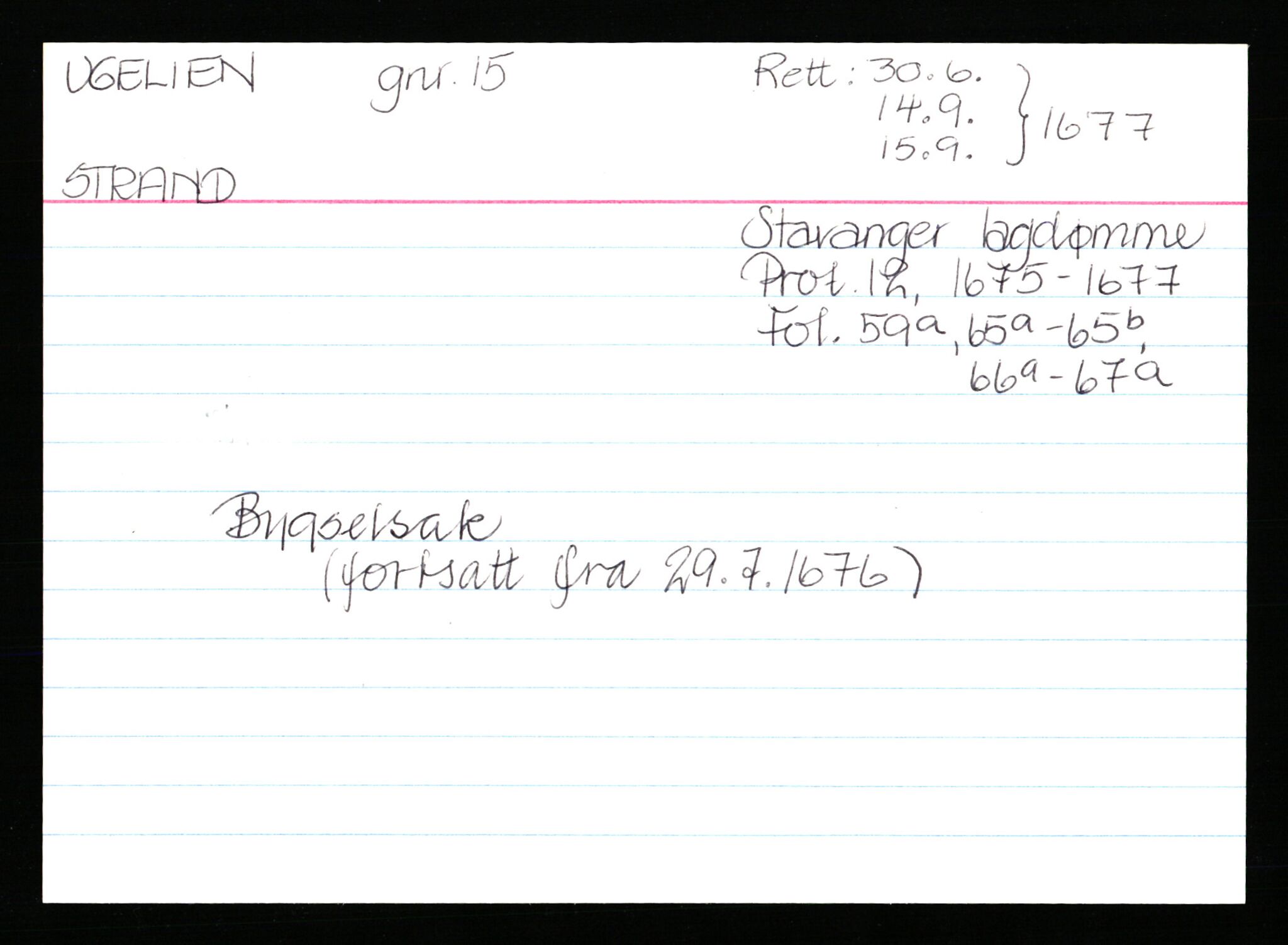 Statsarkivet i Stavanger, AV/SAST-A-101971/03/Y/Ym/L0063: Åstedskort sortert etter gårdsnavn: Tørsdal - Utstein kloster, 1600-1950, p. 283