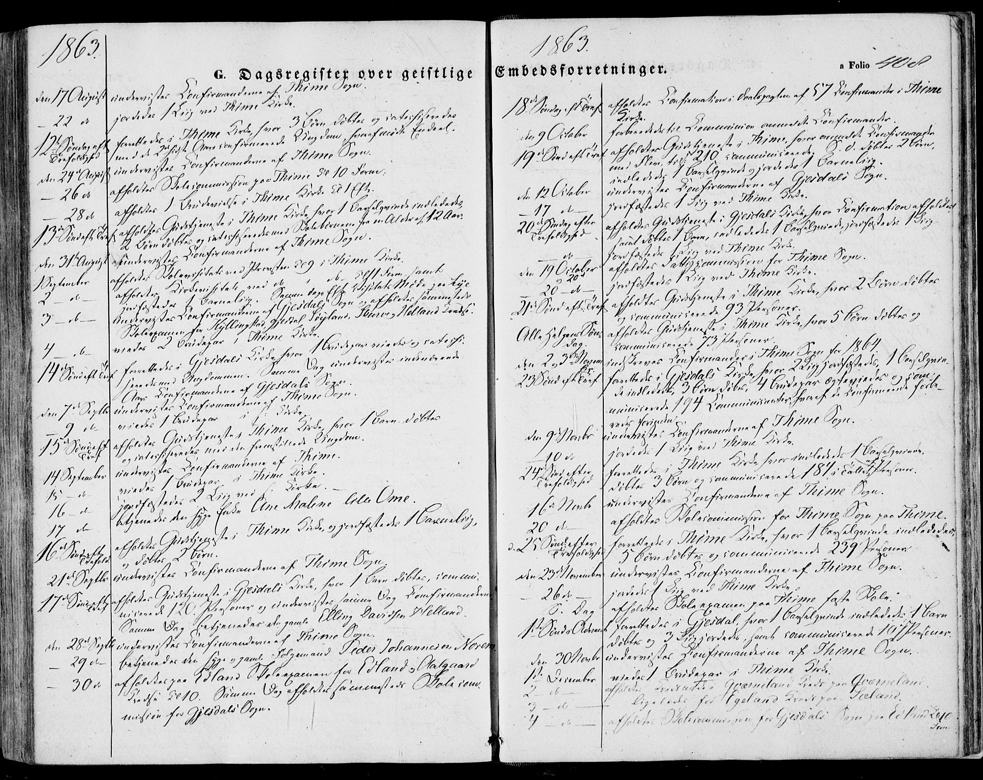 Lye sokneprestkontor, SAST/A-101794/001/30BA/L0007: Parish register (official) no. A 6, 1856-1871, p. 408