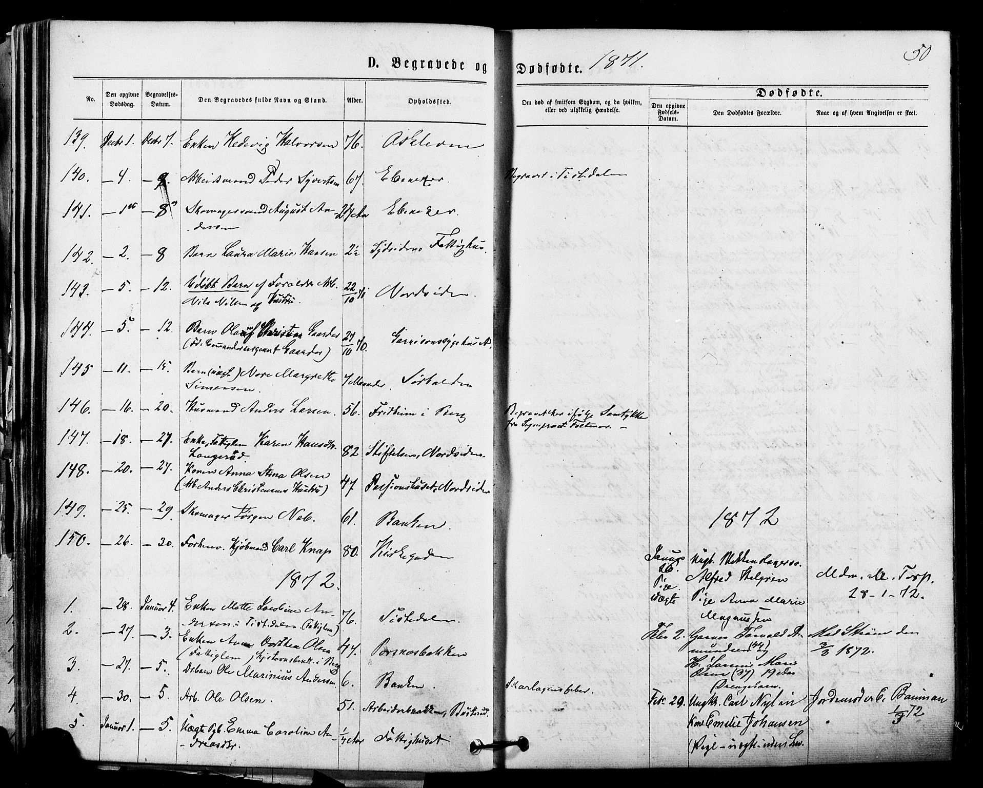 Halden prestekontor Kirkebøker, AV/SAO-A-10909/F/Fa/L0010: Parish register (official) no. I 10, 1866-1877, p. 50