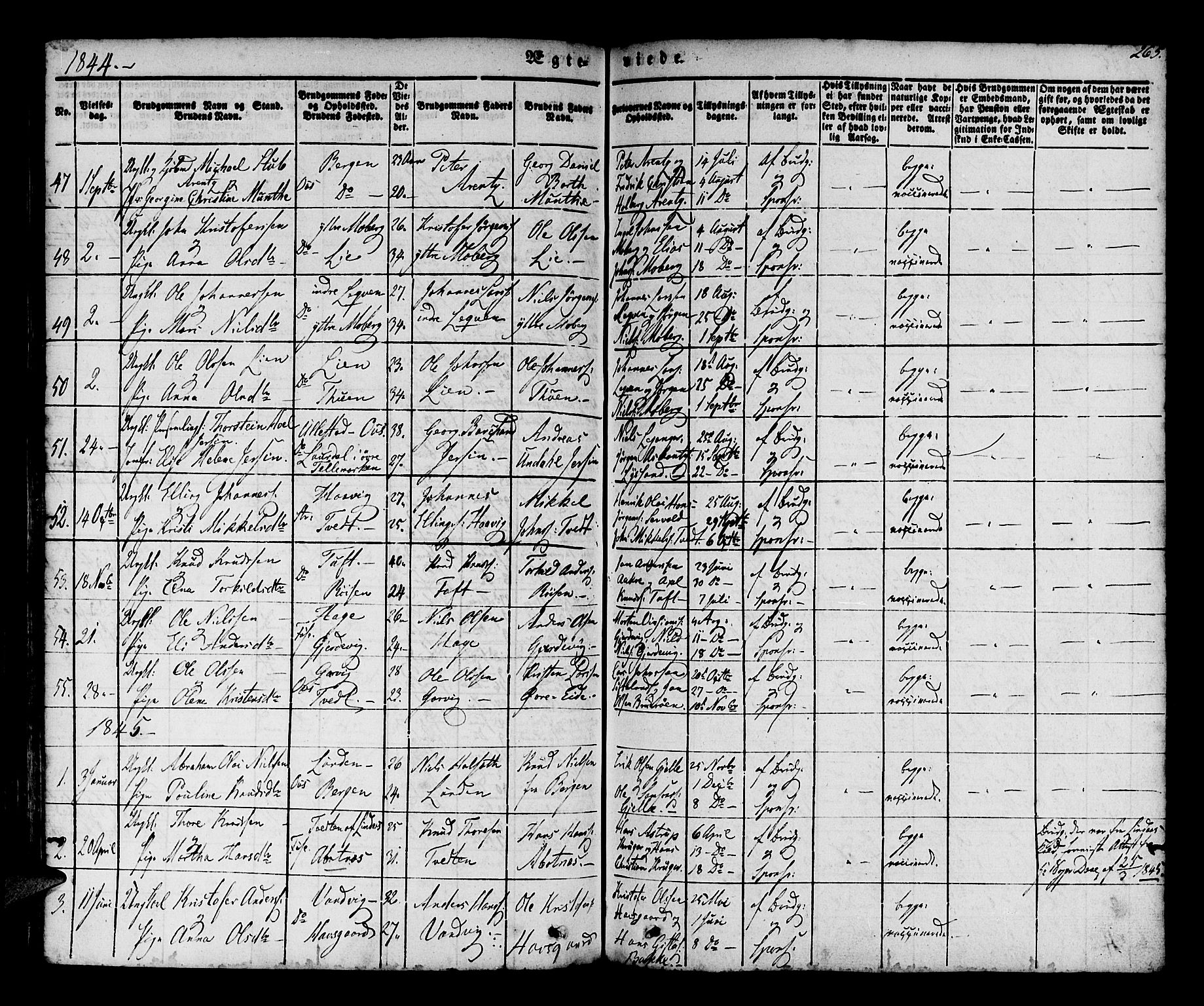 Os sokneprestembete, AV/SAB-A-99929: Parish register (official) no. A 15, 1839-1851, p. 265