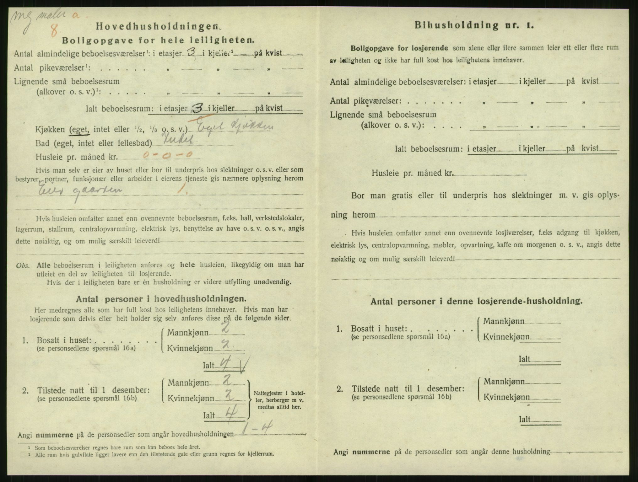 SAT, 1920 census for Levanger town, 1920, p. 915