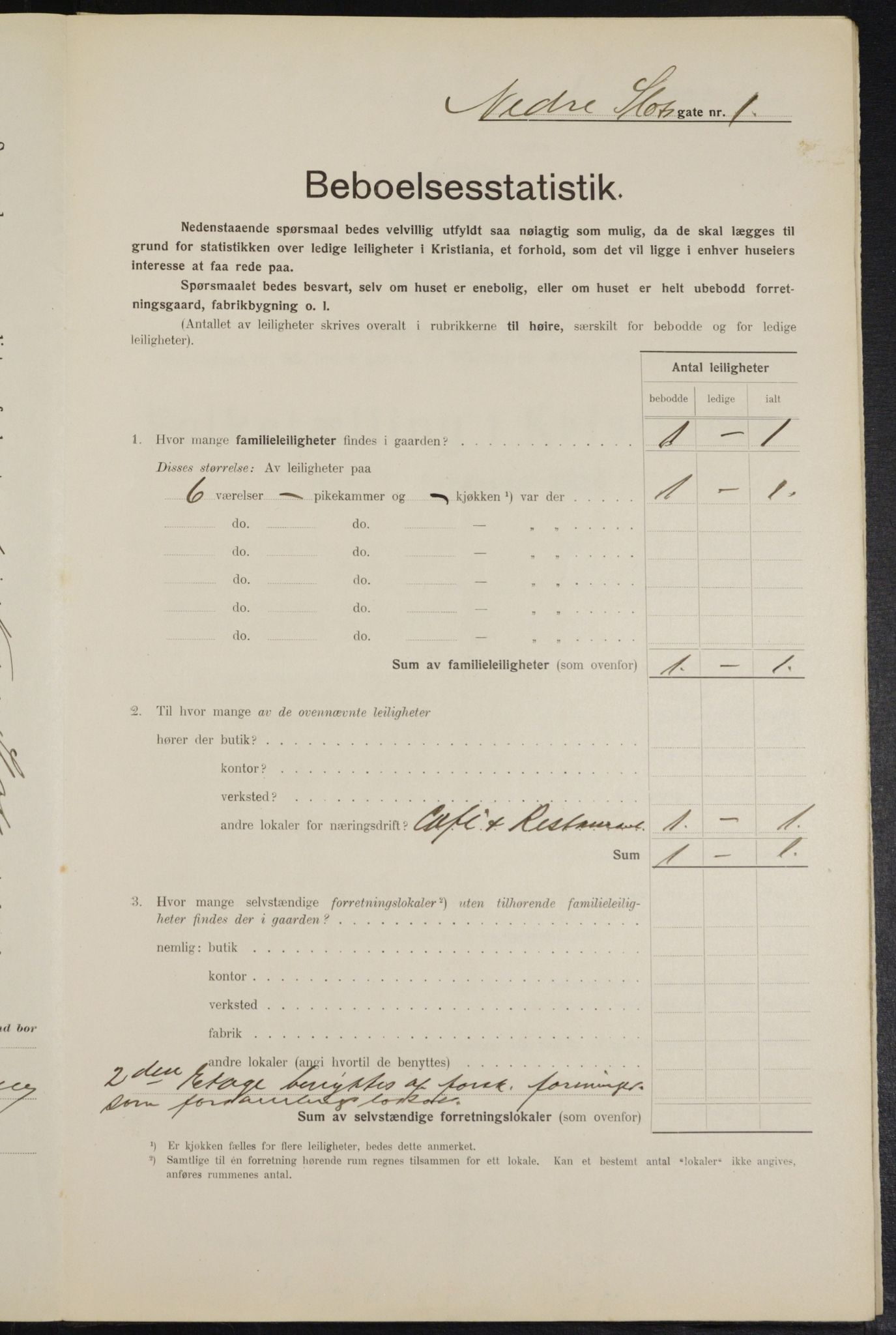 OBA, Municipal Census 1914 for Kristiania, 1914, p. 69454