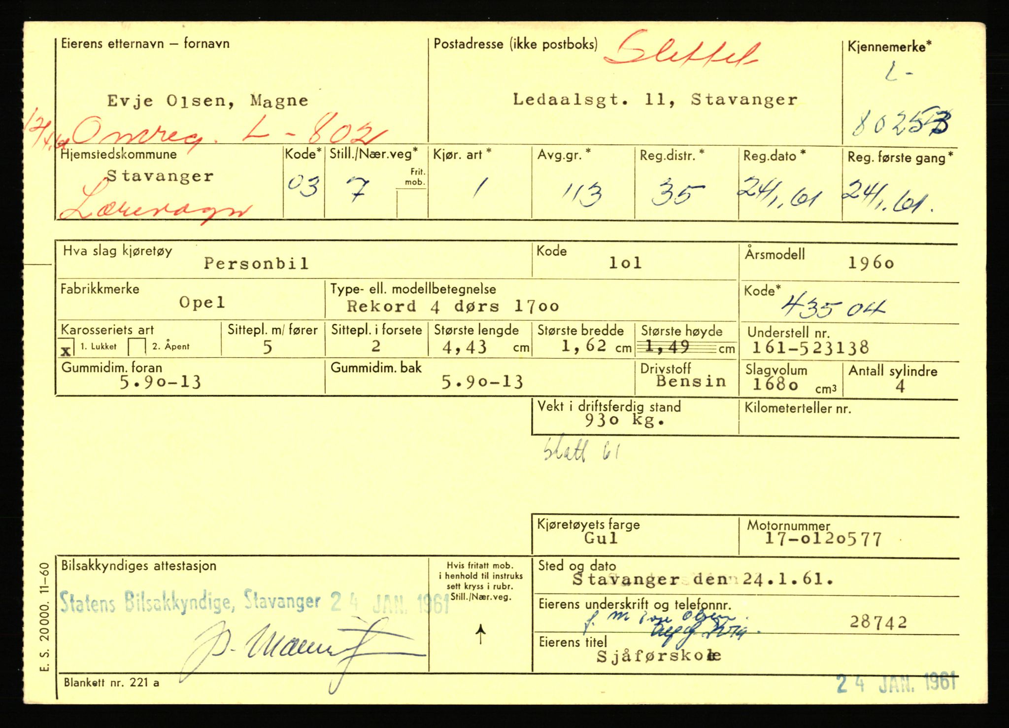 Stavanger trafikkstasjon, AV/SAST-A-101942/0/F/L0070: L-78800 - L-80499, 1930-1971, p. 2144