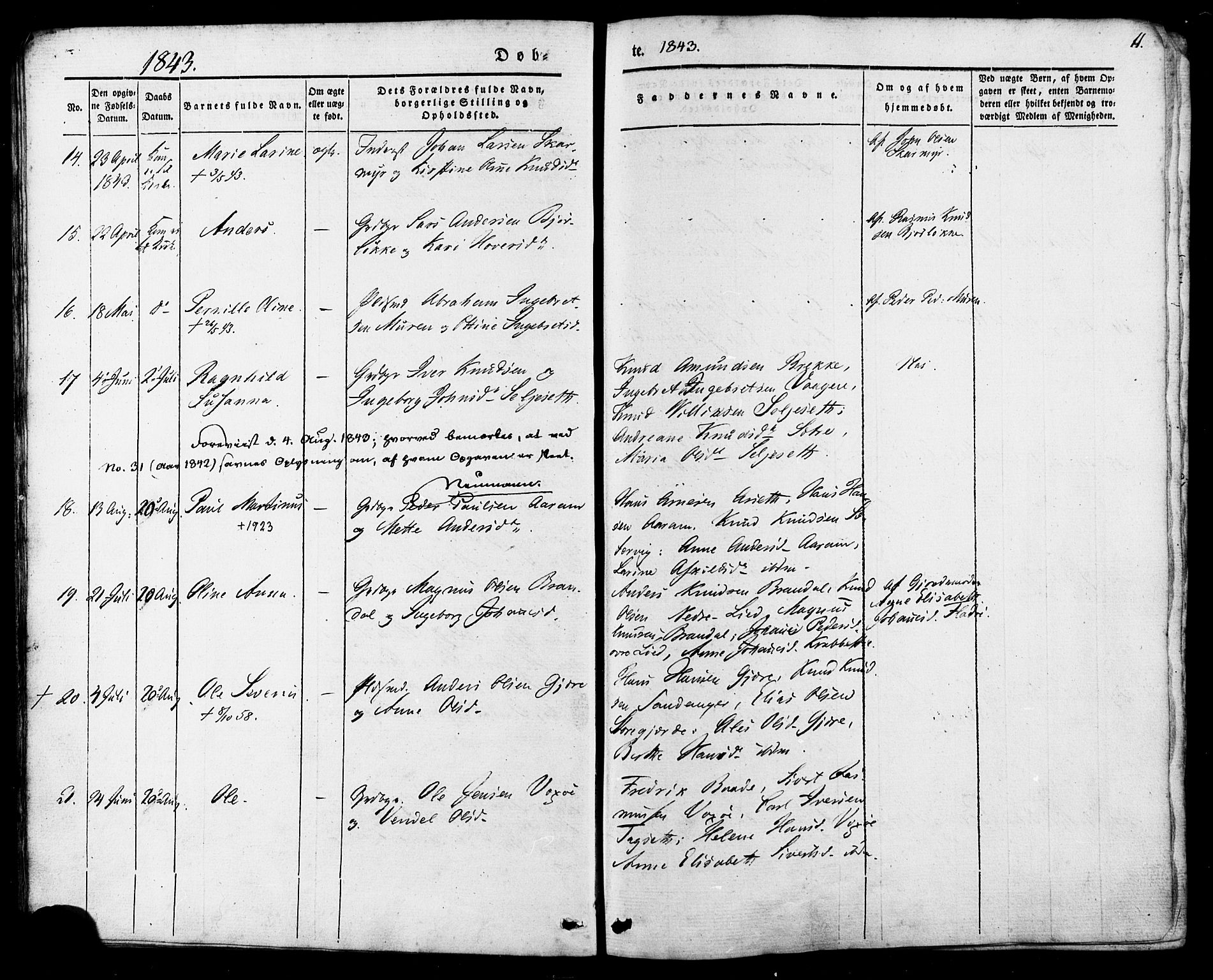 Ministerialprotokoller, klokkerbøker og fødselsregistre - Møre og Romsdal, SAT/A-1454/503/L0034: Parish register (official) no. 503A02, 1841-1884, p. 11