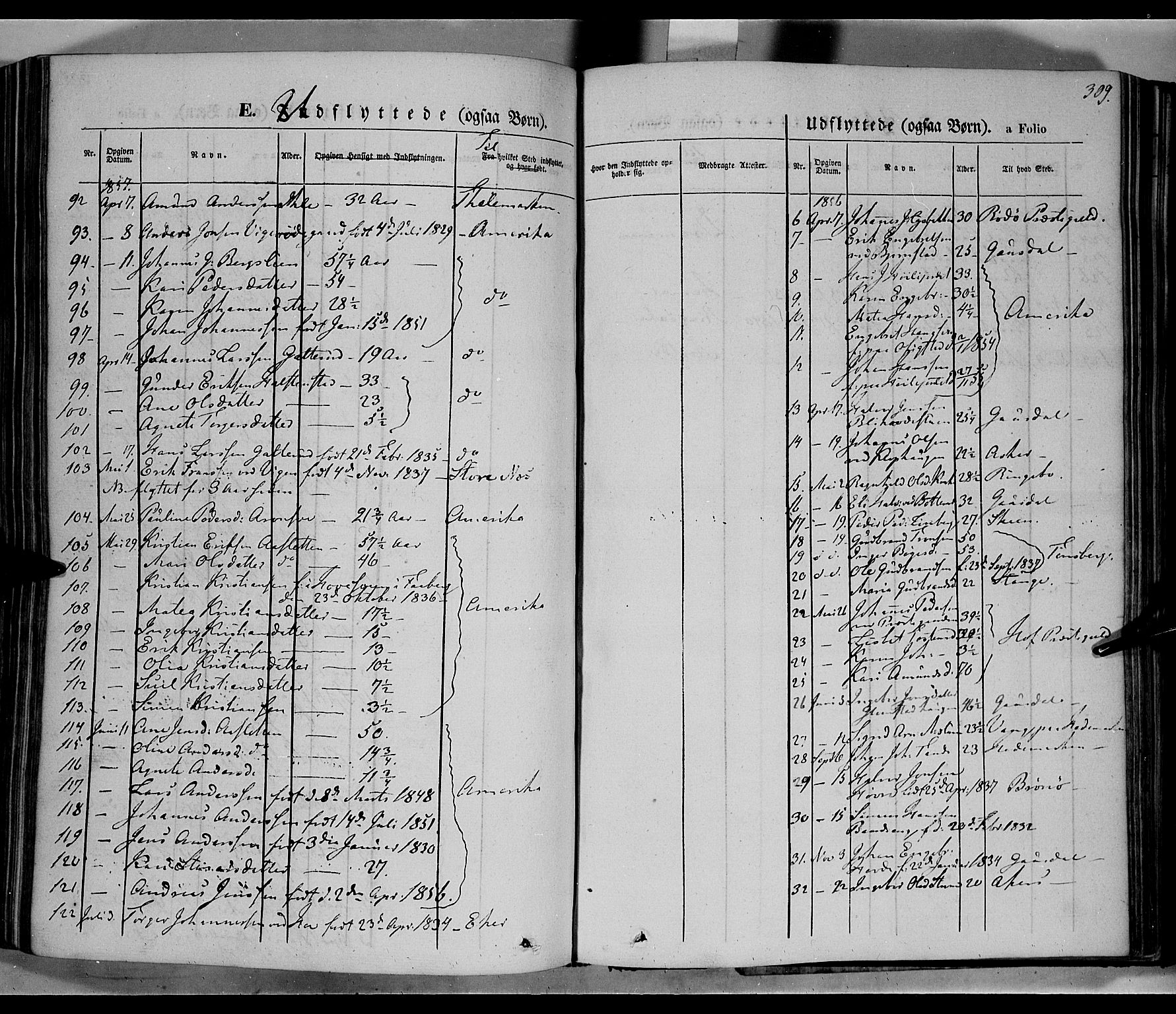 Øyer prestekontor, AV/SAH-PREST-084/H/Ha/Haa/L0005: Parish register (official) no. 5, 1842-1857, p. 309