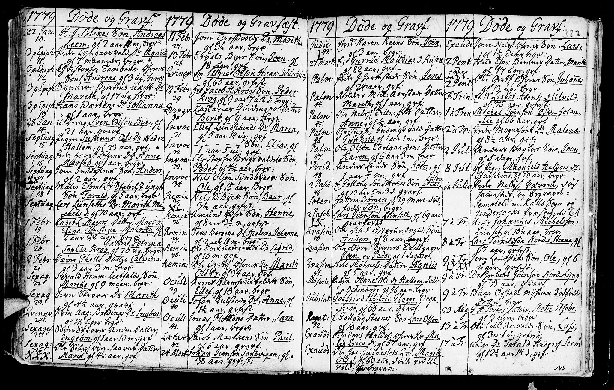 Ministerialprotokoller, klokkerbøker og fødselsregistre - Nord-Trøndelag, SAT/A-1458/723/L0231: Parish register (official) no. 723A02, 1748-1780, p. 322