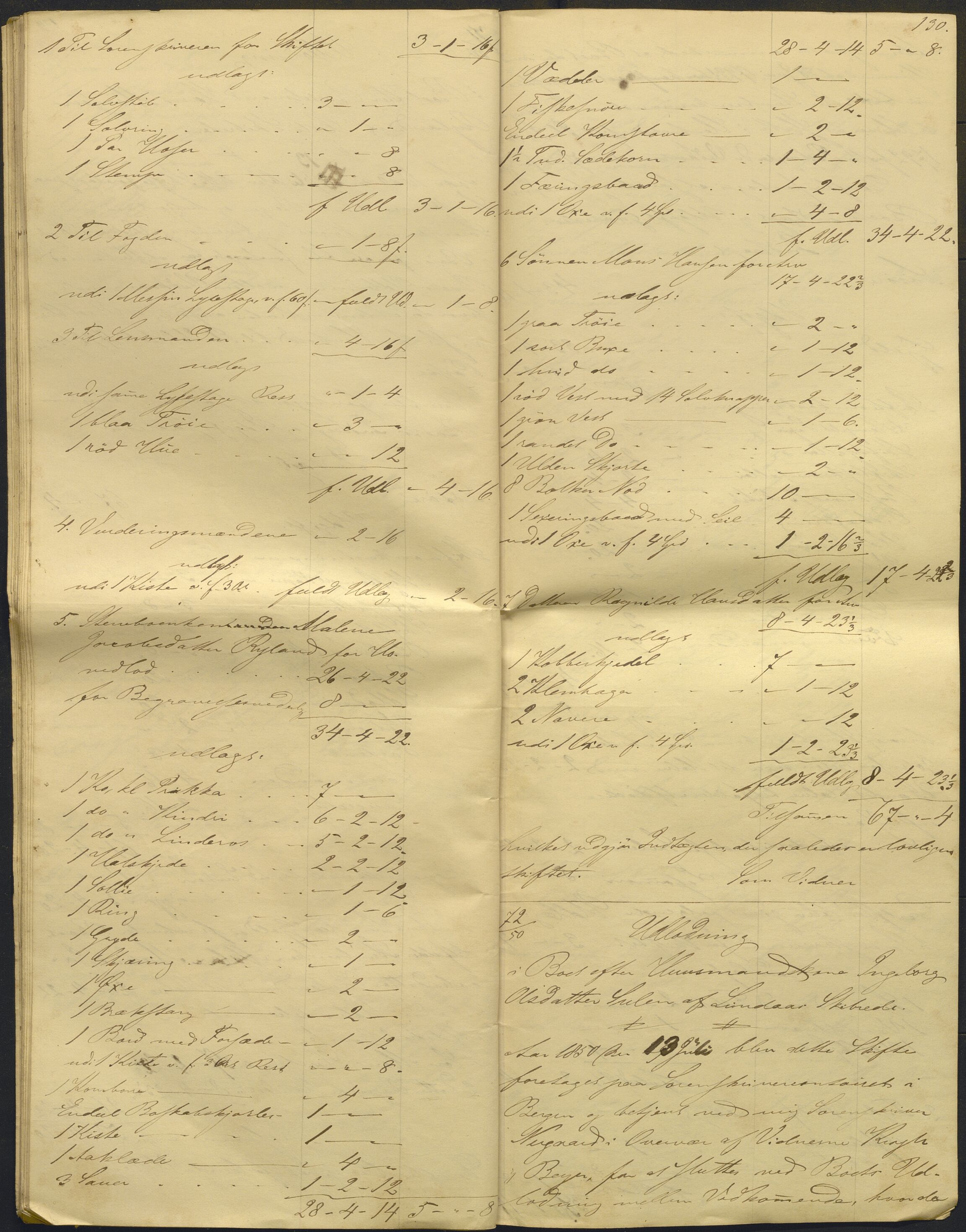 Nordhordland sorenskrivar, AV/SAB-A-2901/1/H/Hd/Hdb/L0001: Konsept til utlodningar, 1850-1852, p. 150