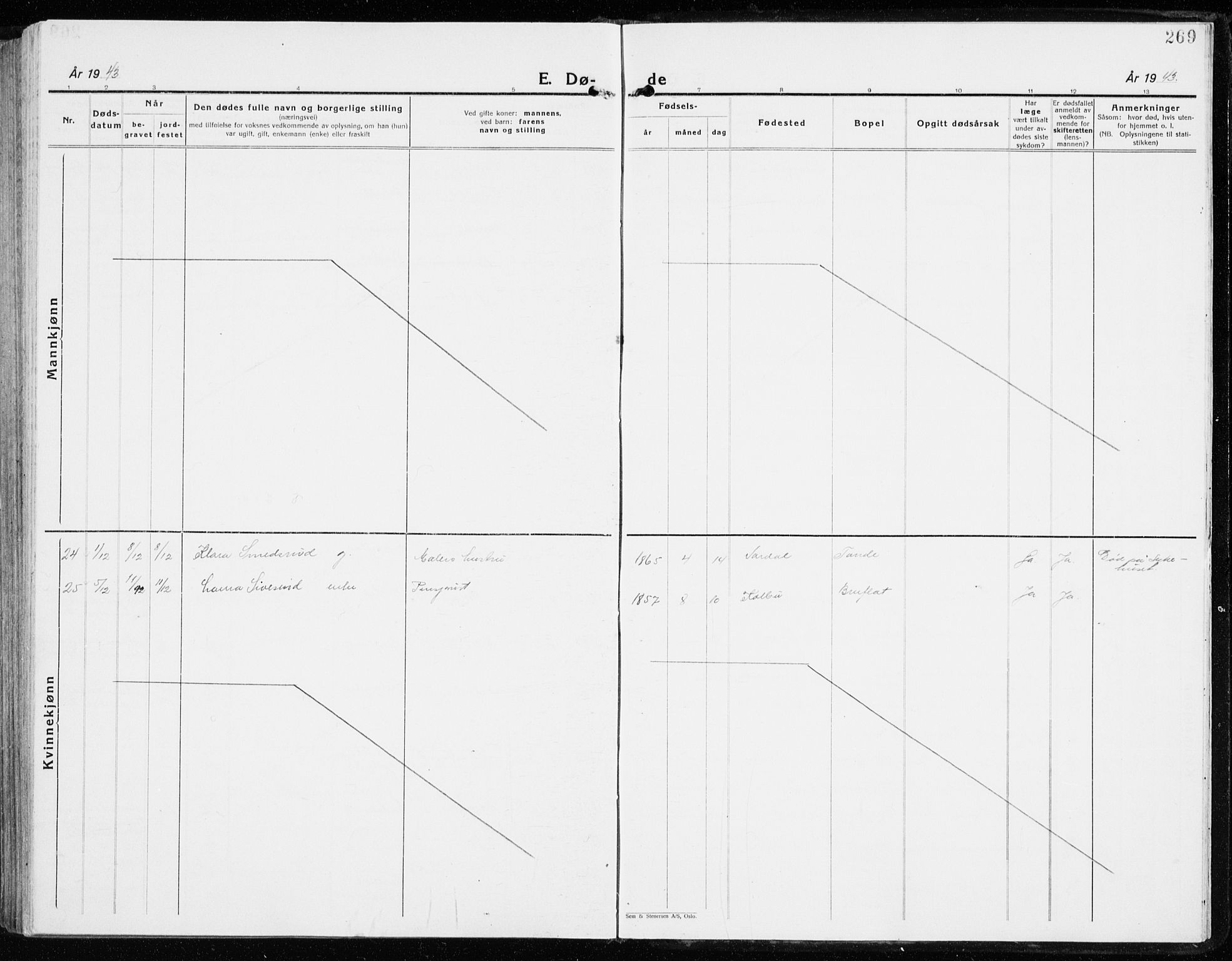 Vardal prestekontor, AV/SAH-PREST-100/H/Ha/Haa/L0018: Parish register (official) no. 18, 1930-1945, p. 269