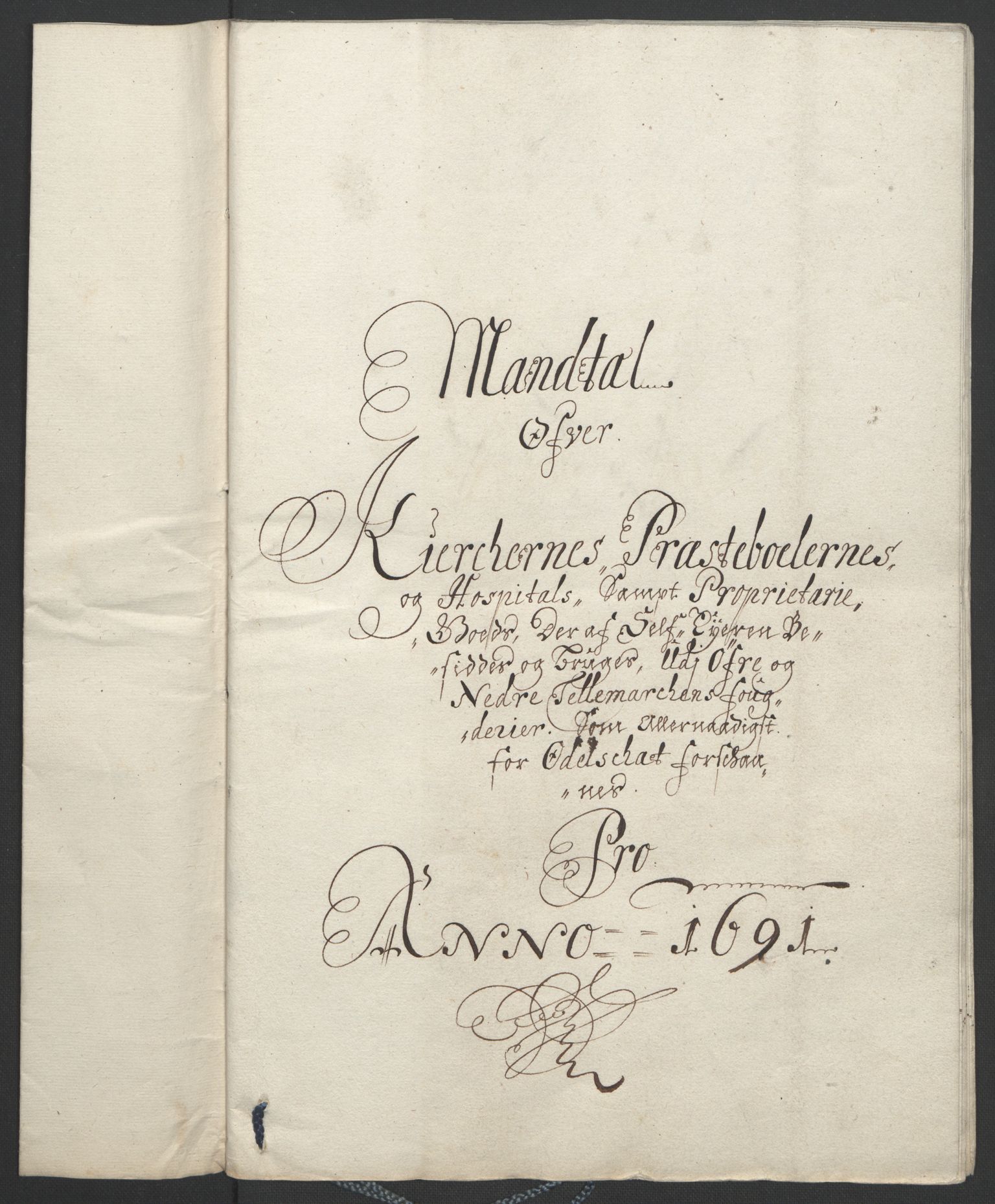 Rentekammeret inntil 1814, Reviderte regnskaper, Fogderegnskap, RA/EA-4092/R35/L2091: Fogderegnskap Øvre og Nedre Telemark, 1690-1693, p. 116