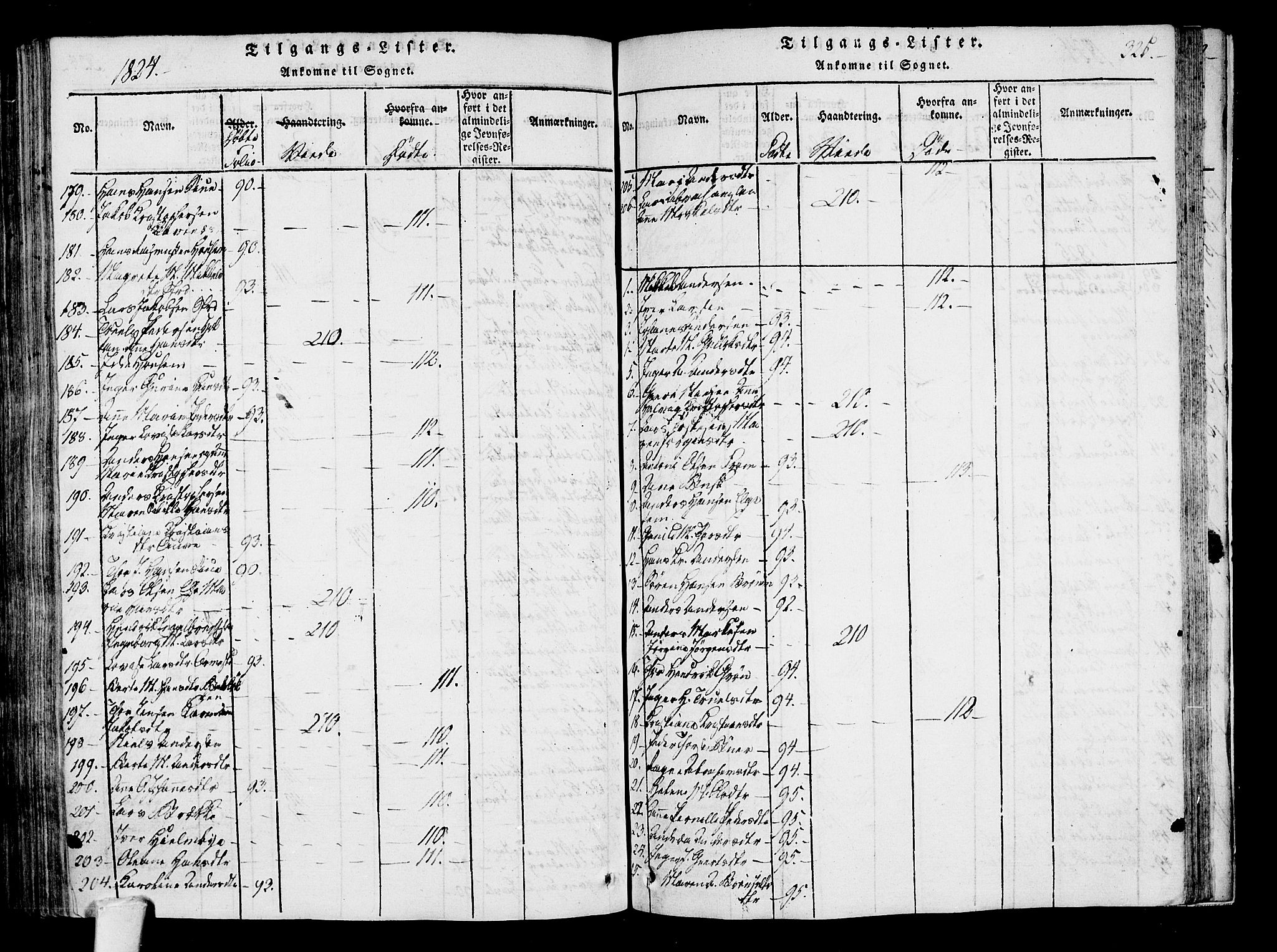 Sandar kirkebøker, AV/SAKO-A-243/F/Fa/L0004: Parish register (official) no. 4, 1814-1832, p. 325