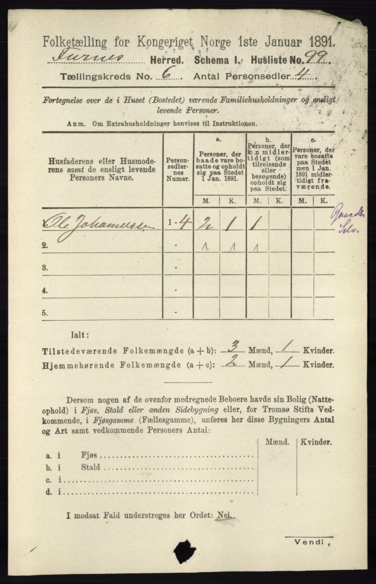 RA, Census 1891 for 0413 Furnes herred, 1891, p. 4155