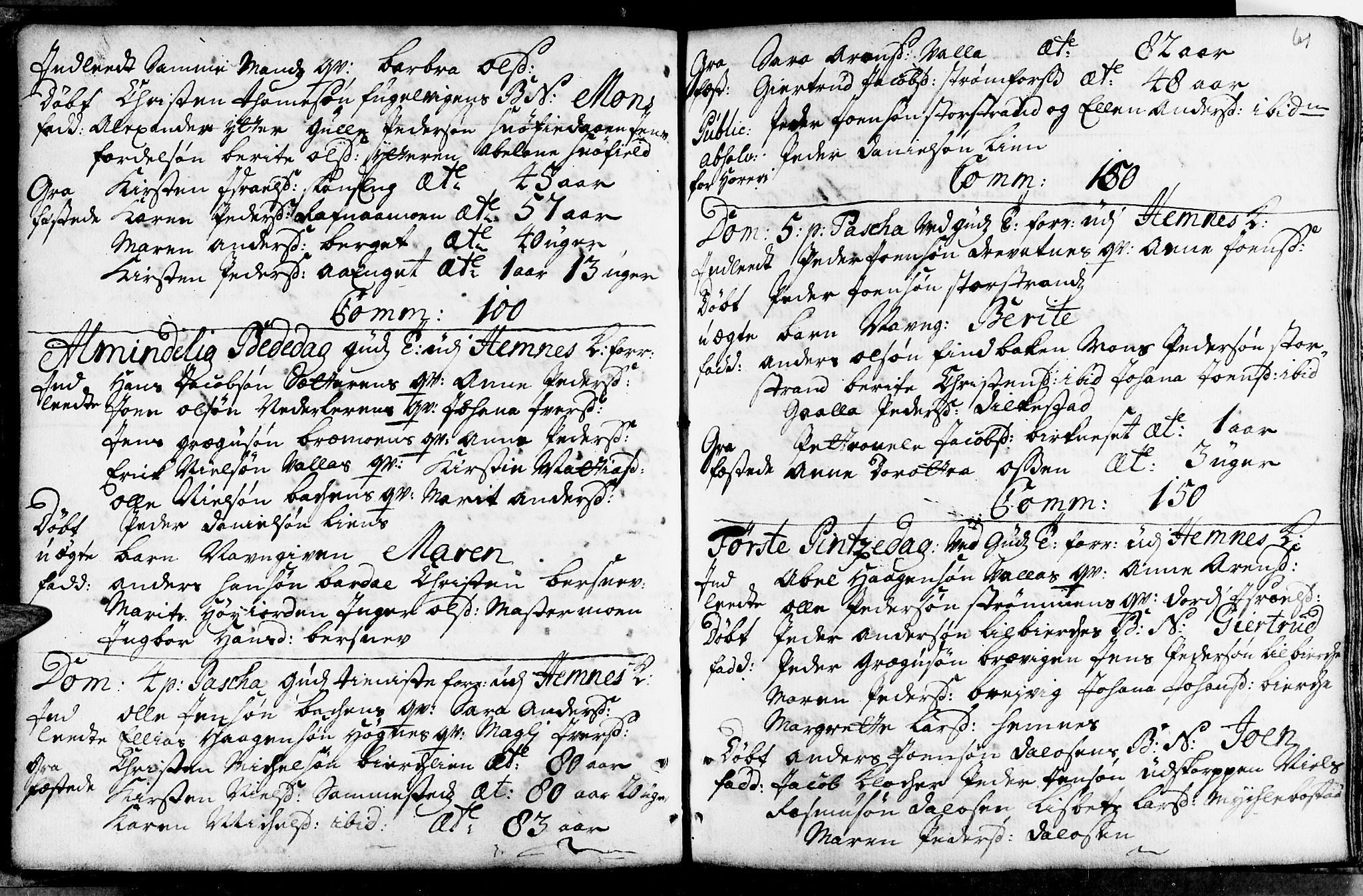 Ministerialprotokoller, klokkerbøker og fødselsregistre - Nordland, SAT/A-1459/825/L0346: Parish register (official) no. 825A02, 1729-1748, p. 61