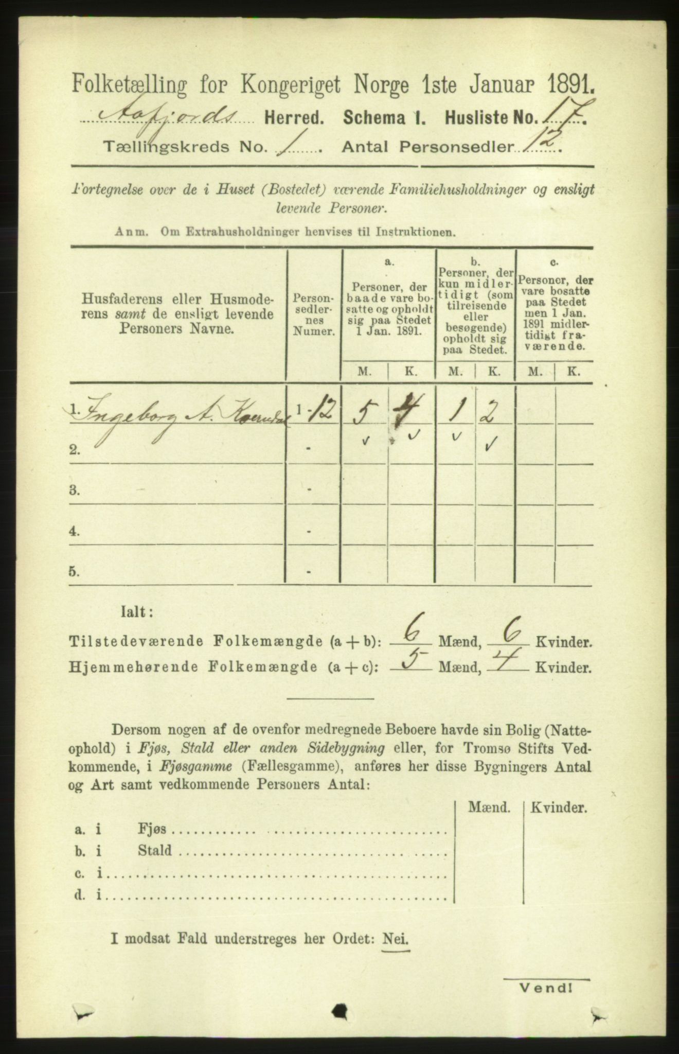 RA, 1891 census for 1630 Åfjord, 1891, p. 53